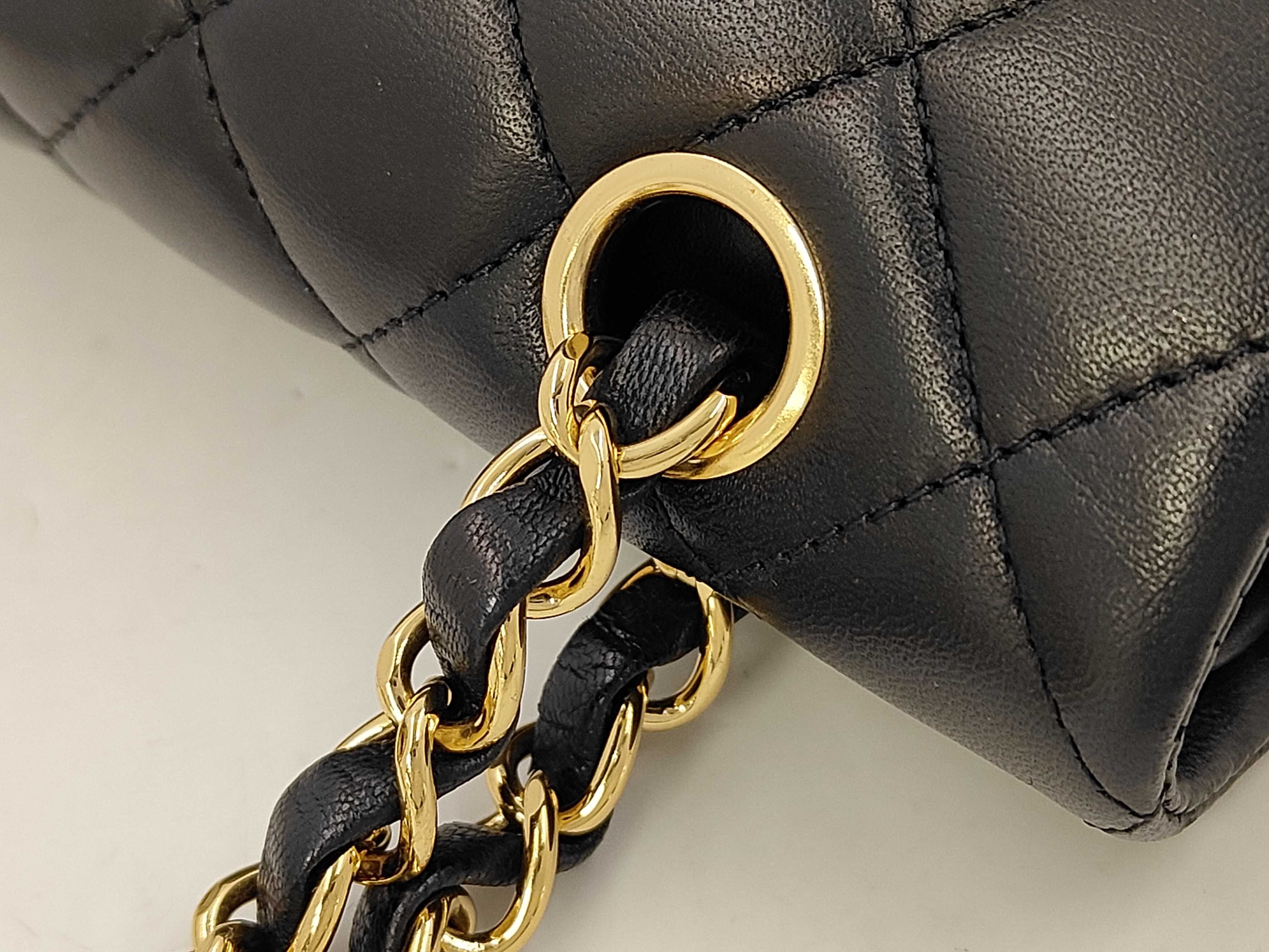 W-Flap 25 Chain Shoulder Bag, Matelassé Lambskin, Black GP Shoulder Bag — view 5