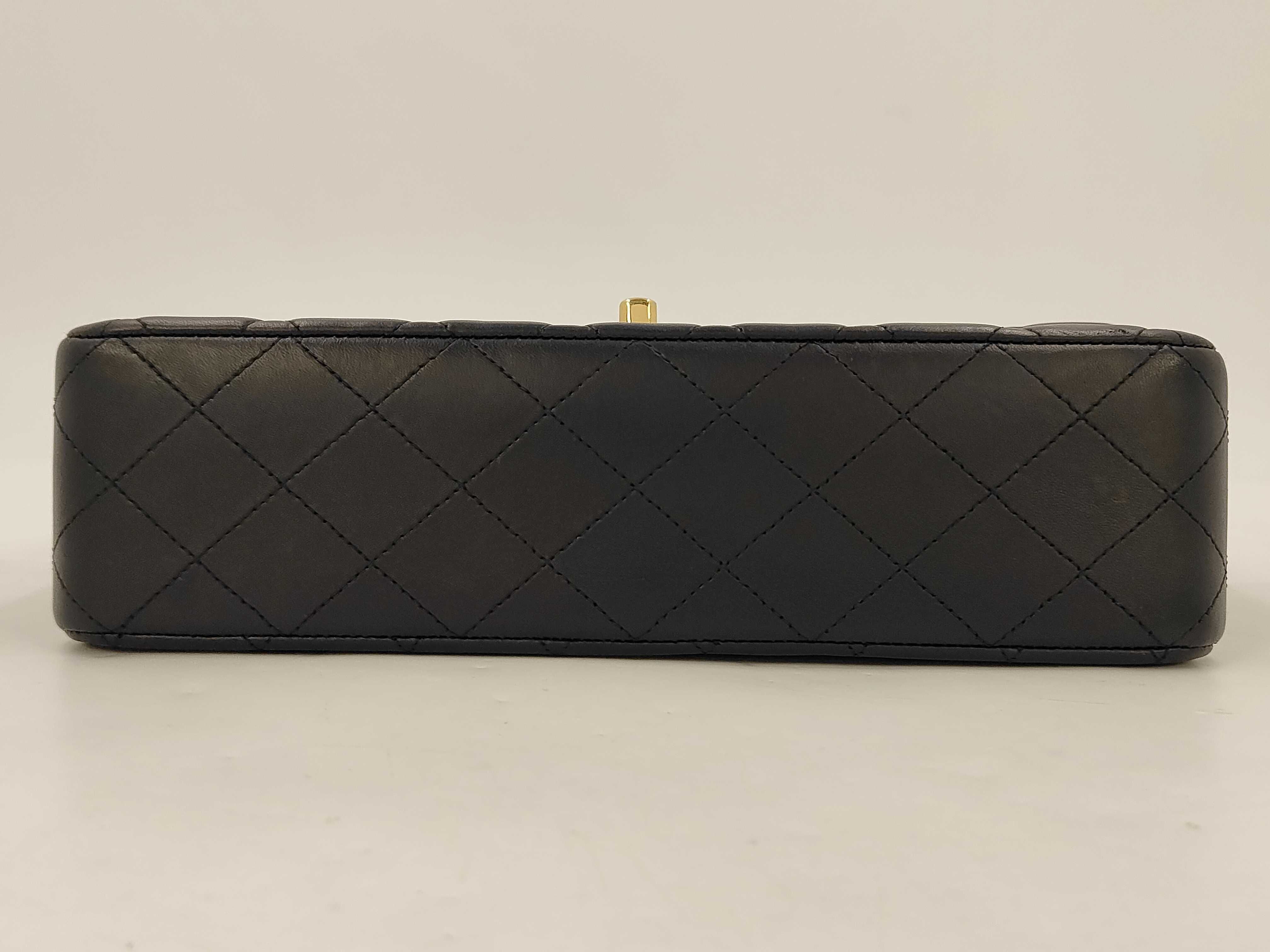 W-Flap 25 Chain Shoulder Bag, Matelassé Lambskin, Black GP Shoulder Bag — view 6