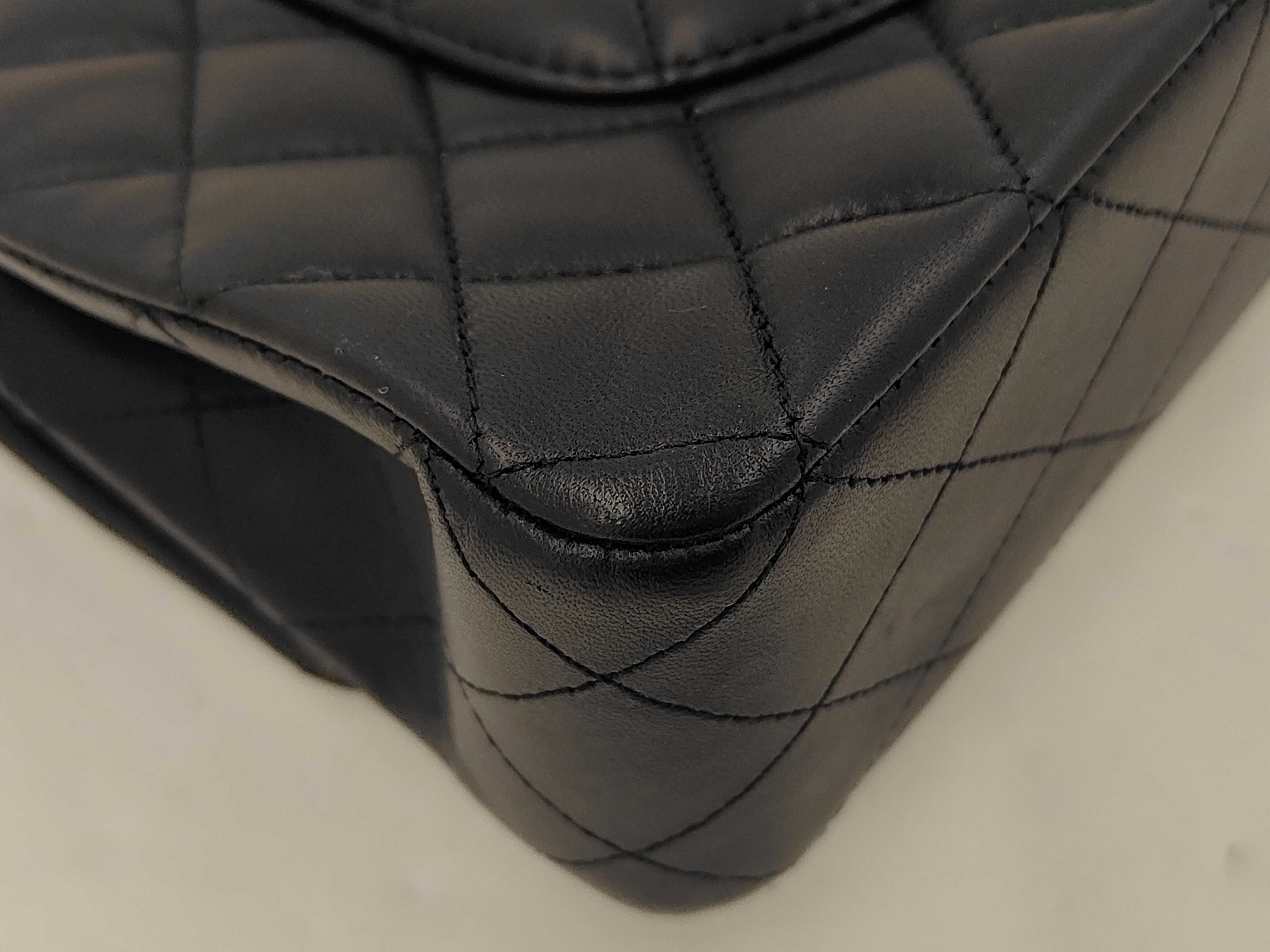 W-Flap 25 Chain Shoulder Bag, Matelassé Lambskin, Black GP Shoulder Bag — view 7