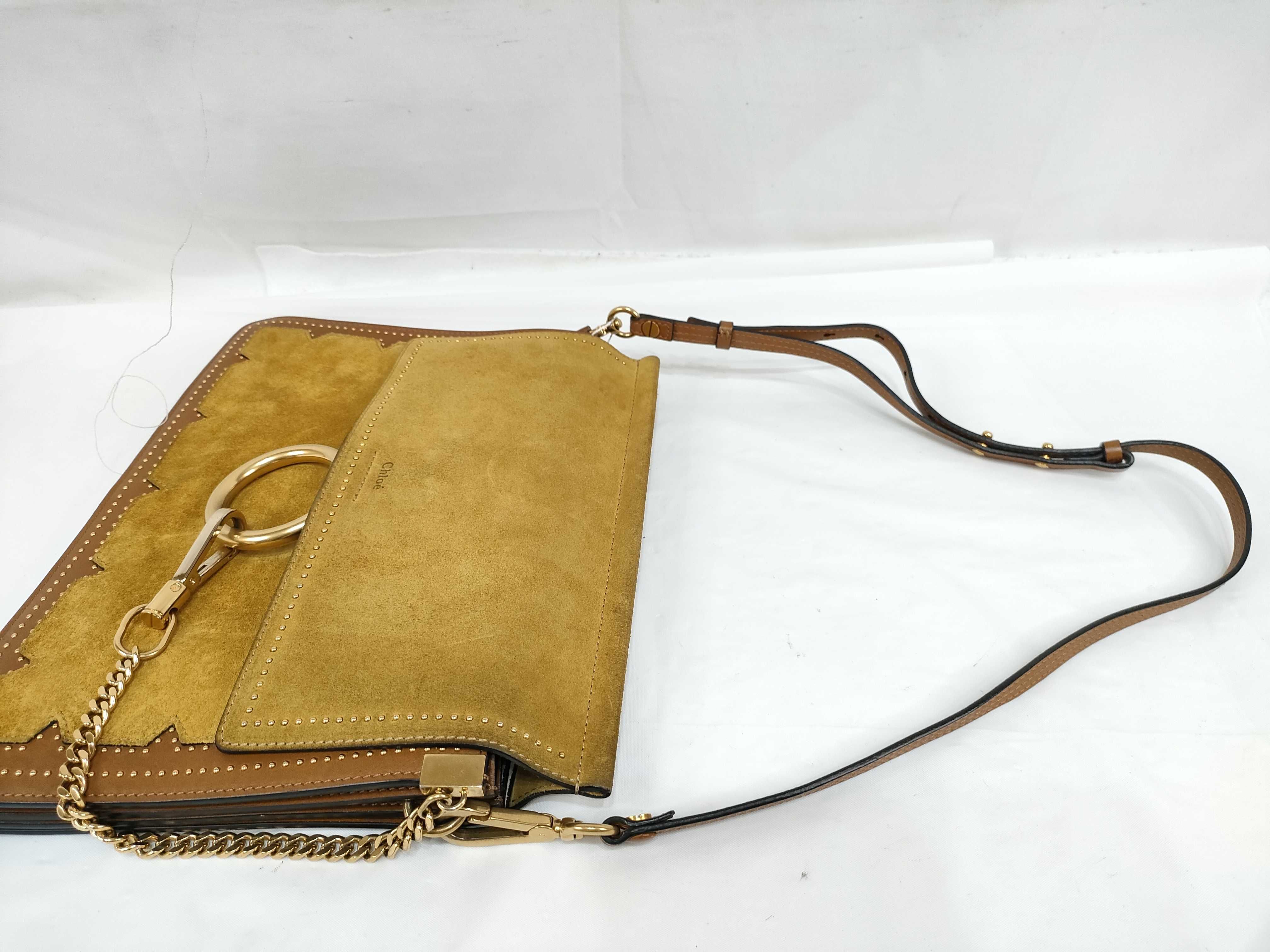 suede leather shoulder bag — view 3