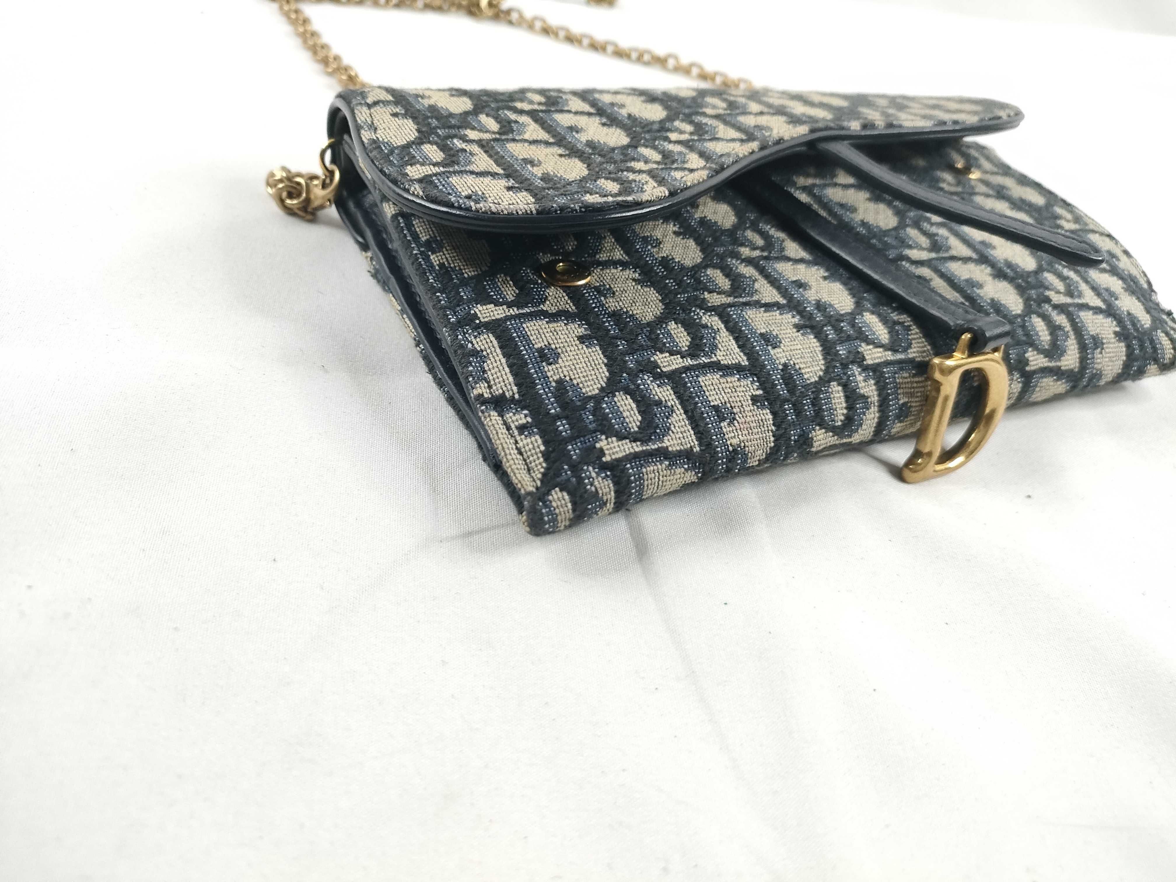 ID- Saddle 19 Canvas Blue Slingbag GHW 47MA1212 Shoulder Bag — view 3