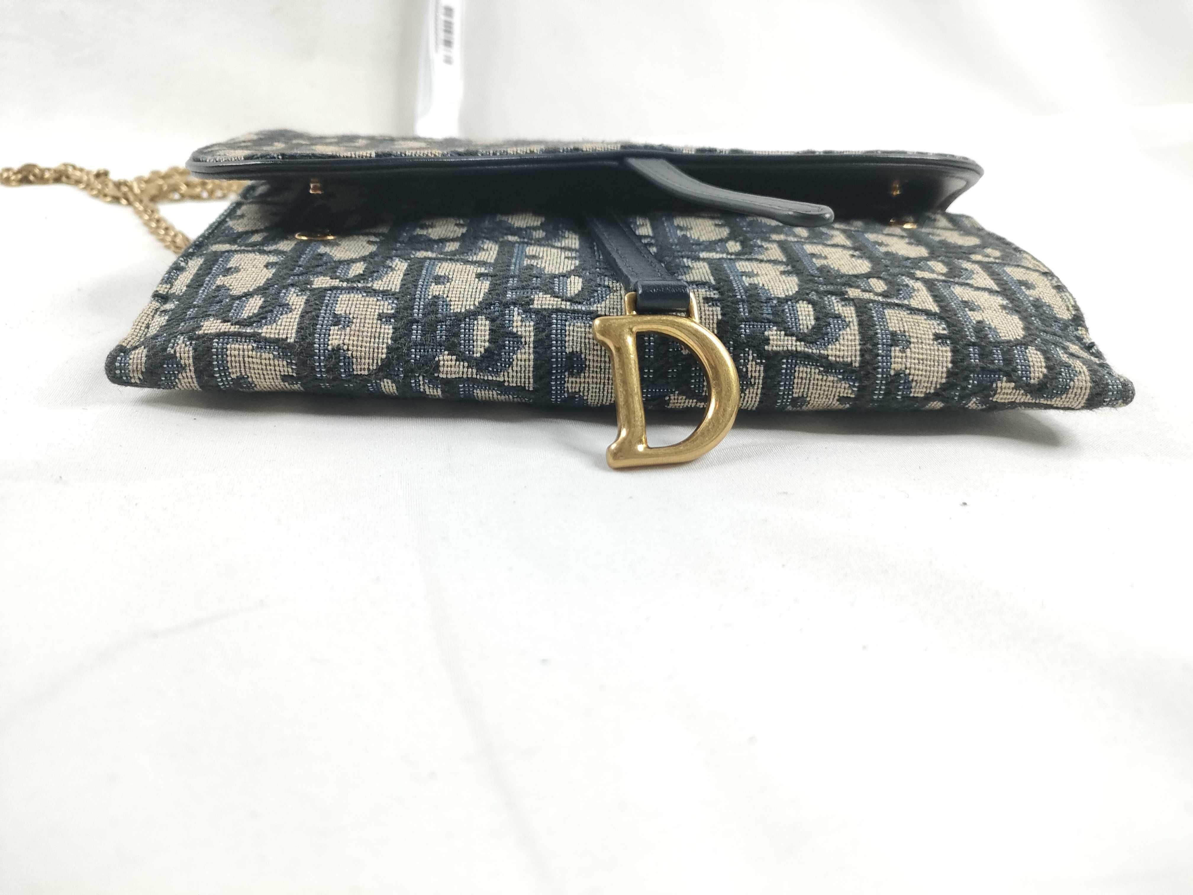 ID- Saddle 19 Canvas Blue Slingbag GHW 47MA1212 Shoulder Bag — view 4