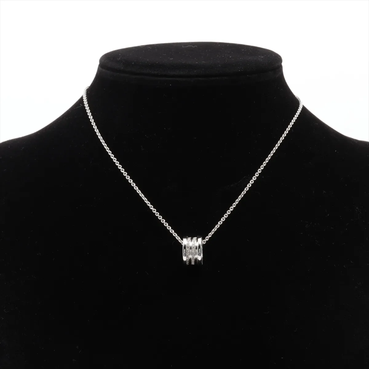 B Zero One Diamond Necklace 750(WG) 12.0g Pull ring loose Pull ring side ring open — view 5