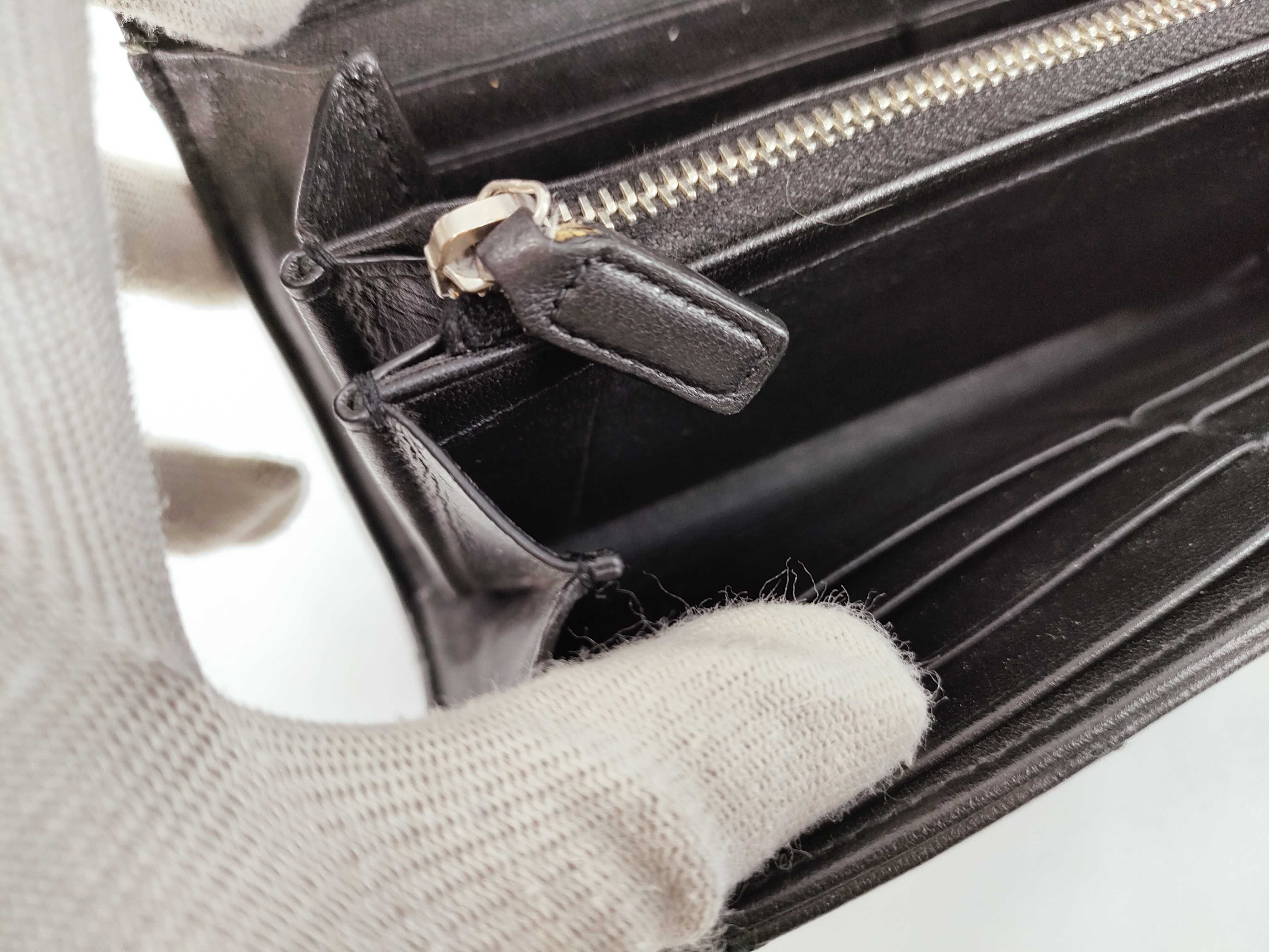 Caviar Skin Long Wallet, Black, with Box — view 10