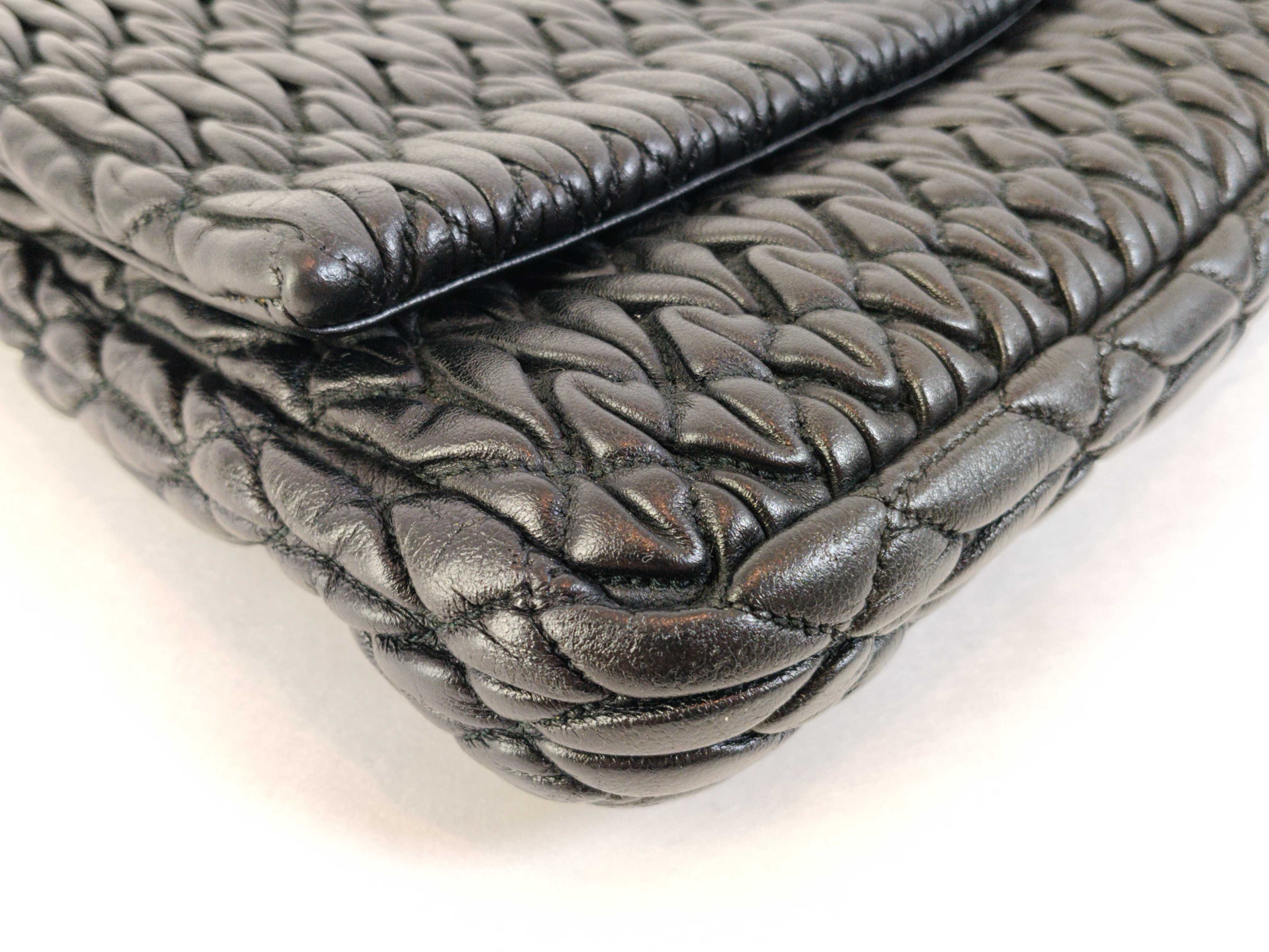 Crystal Black Wrinkled Sheepskin Shoulder Bag — view 6
