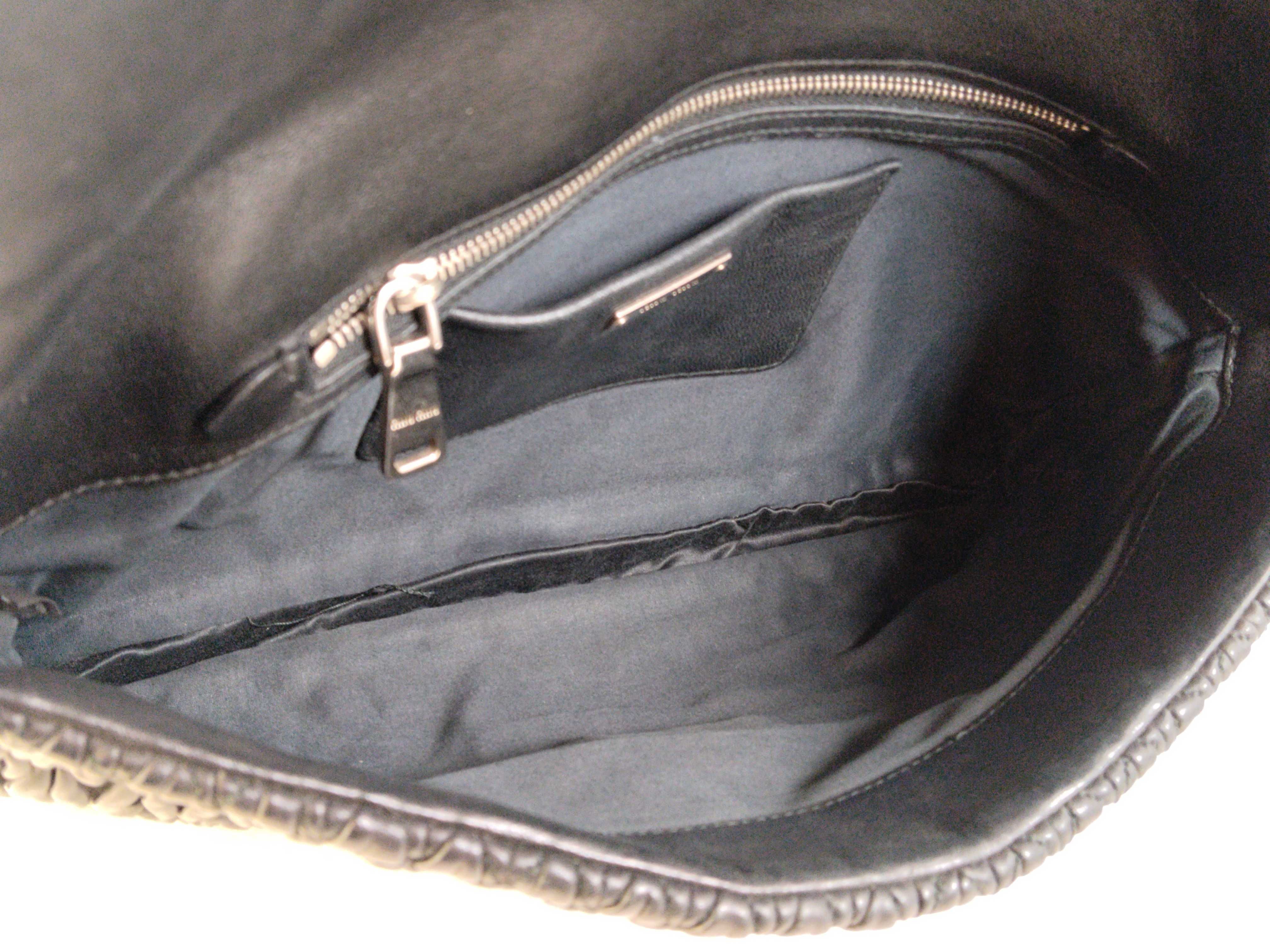 Crystal Black Wrinkled Sheepskin Shoulder Bag — view 9