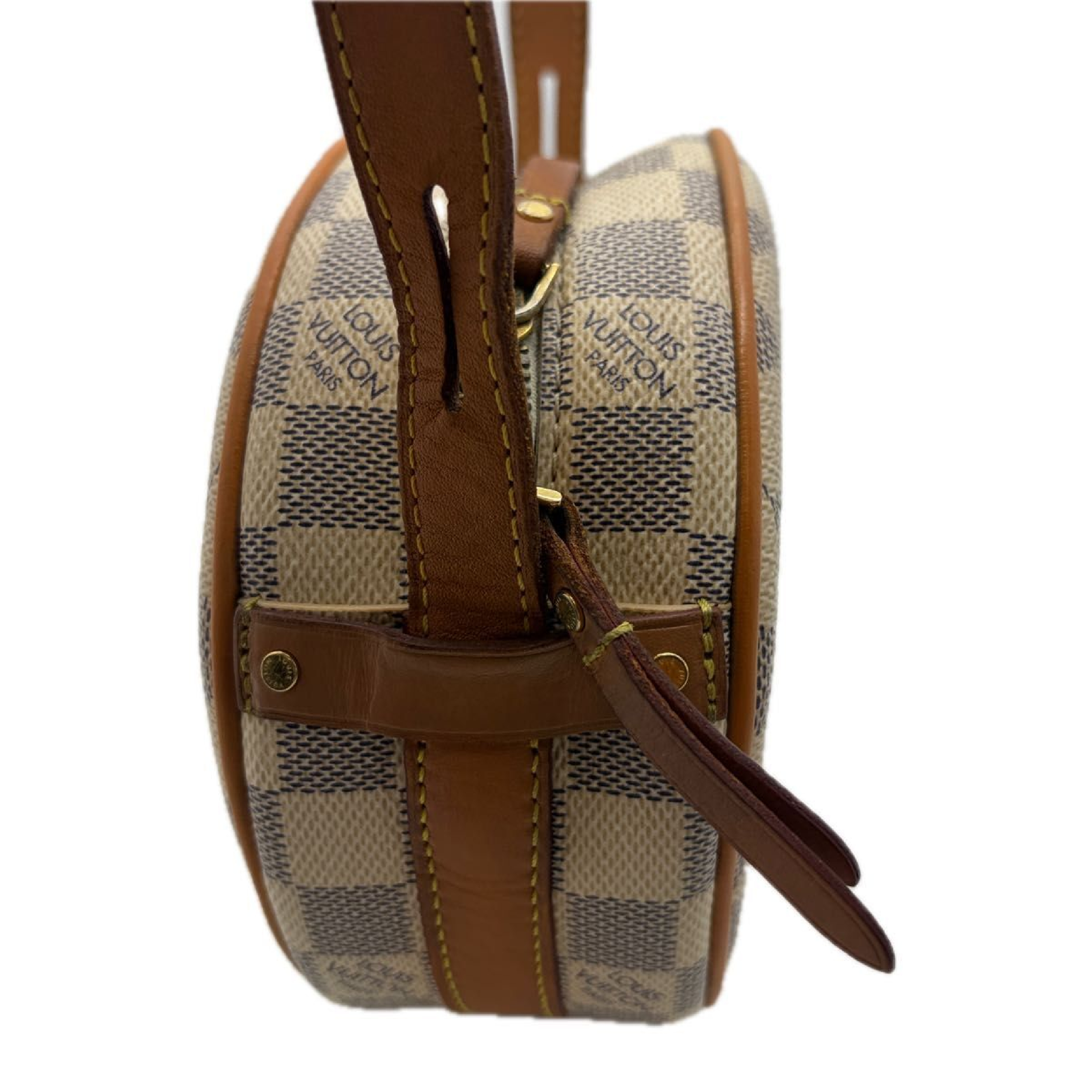 Damier Azur Round Circle Shoulder Bag — view 3