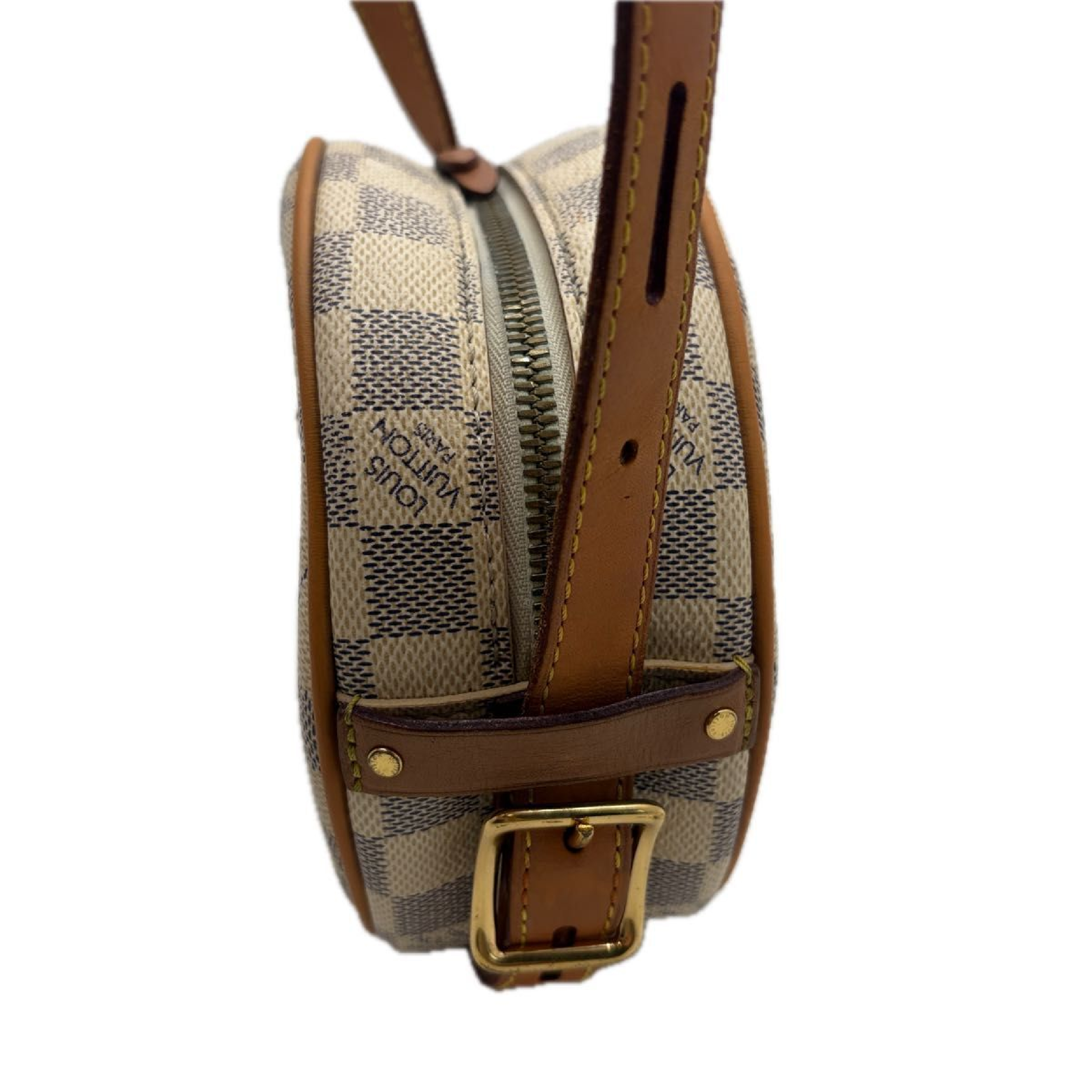 Damier Azur Round Circle Shoulder Bag — view 4