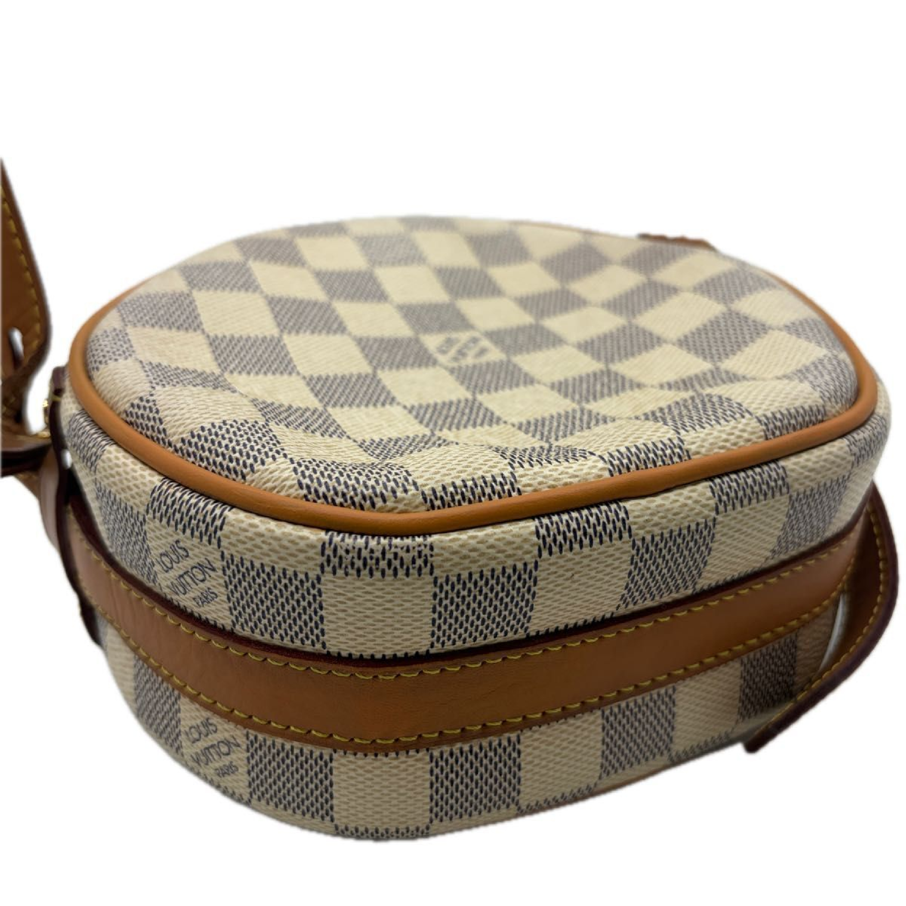 Damier Azur Round Circle Shoulder Bag — view 5