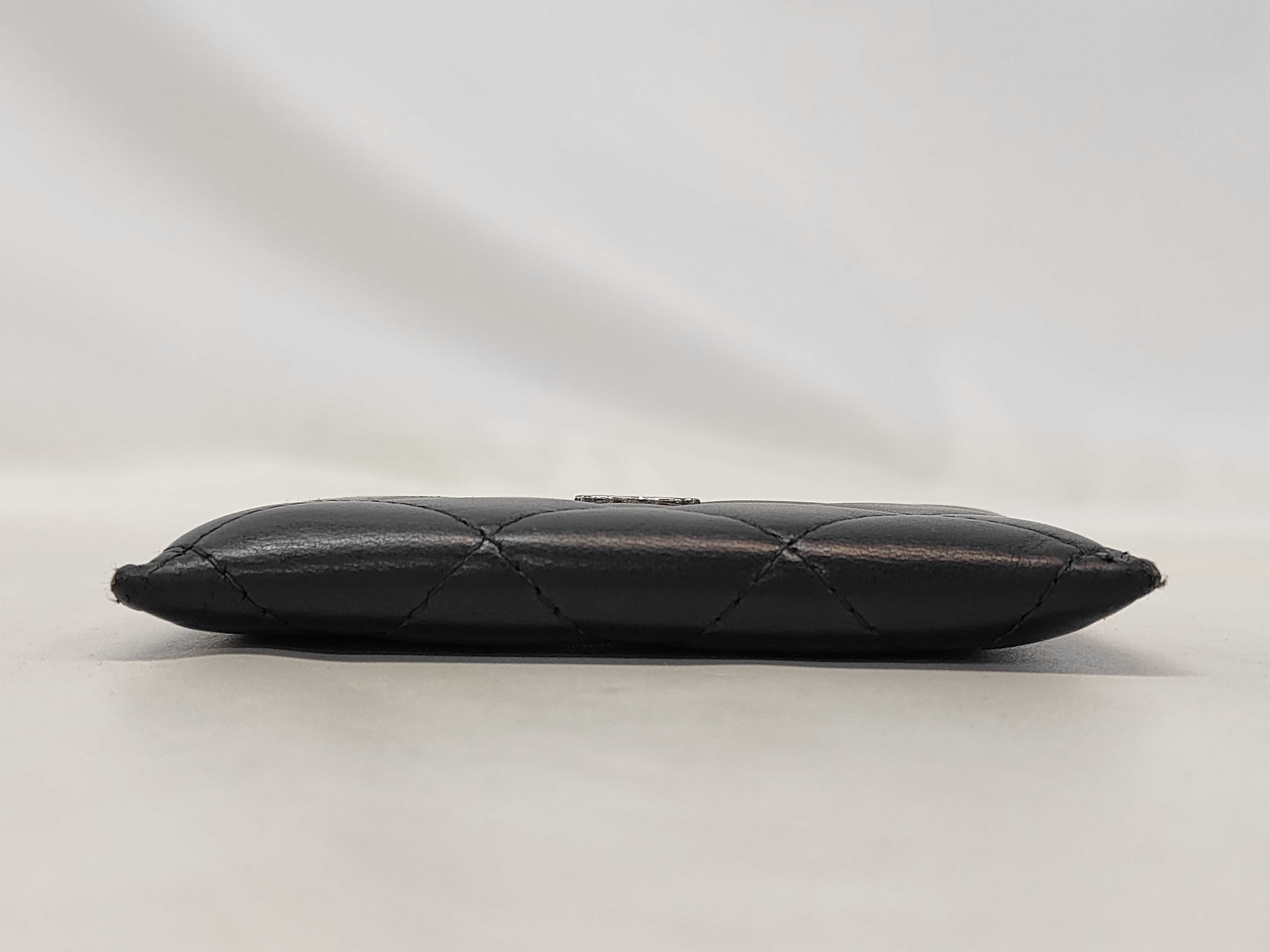Calfskin Card Case, Matelassé Coco Leather, Silver Hardware, Card Case — view 4