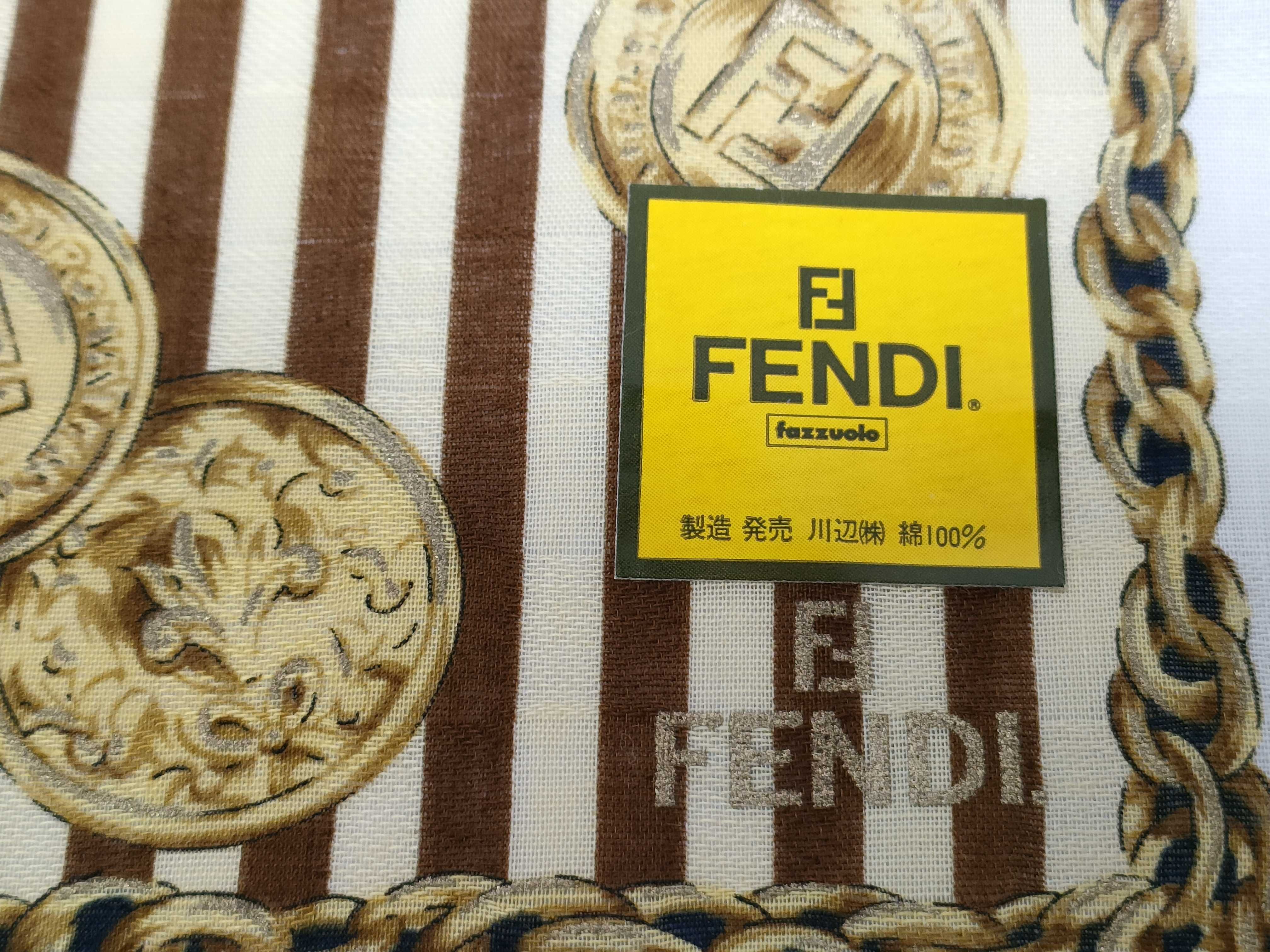 (Fendi) Unused, with sticker, handkerchief/scarf, FF chain, brown, other accessories. — view 4