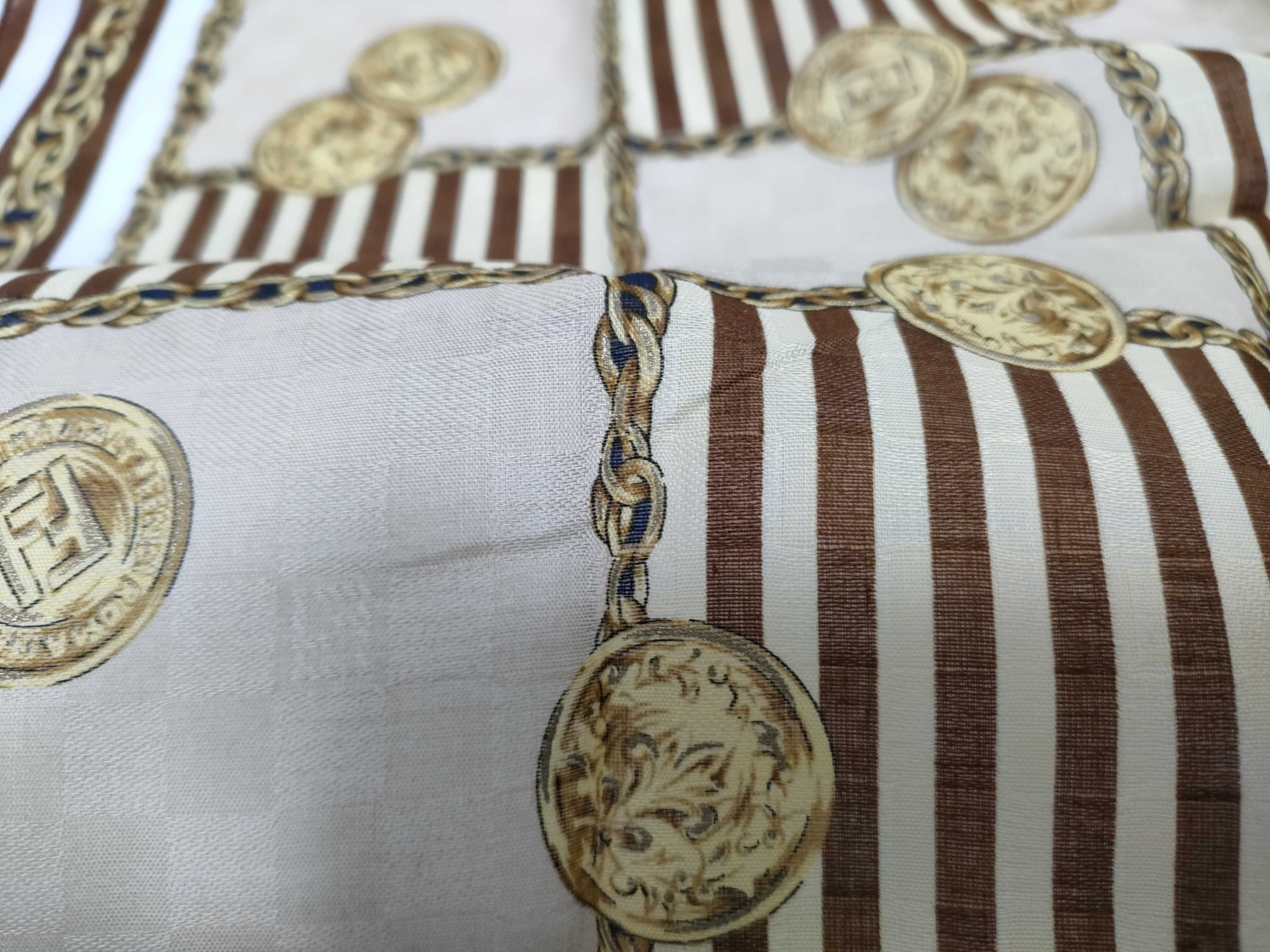 (Fendi) Unused, with sticker, handkerchief/scarf, FF chain, brown, other accessories. — view 5