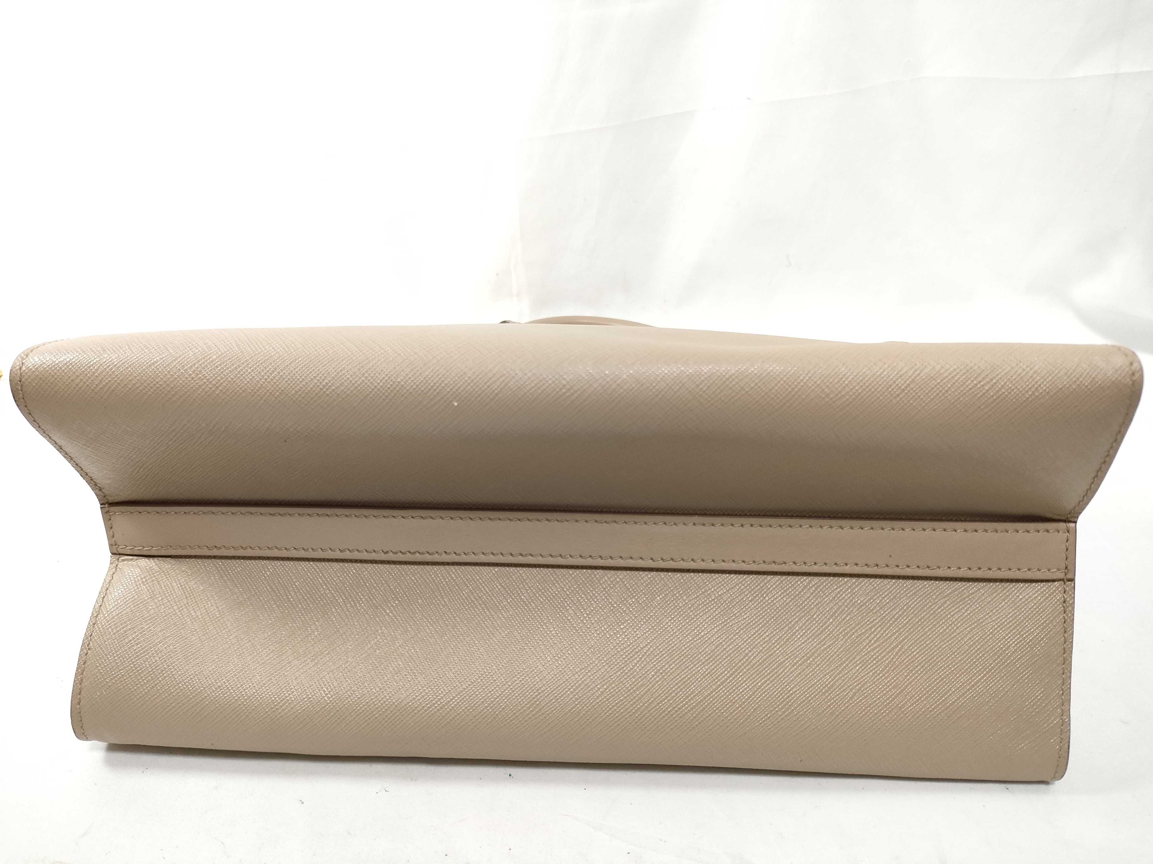 ID- Saffiano 2-way handbag Beige 1BA047 Handbag — view 6