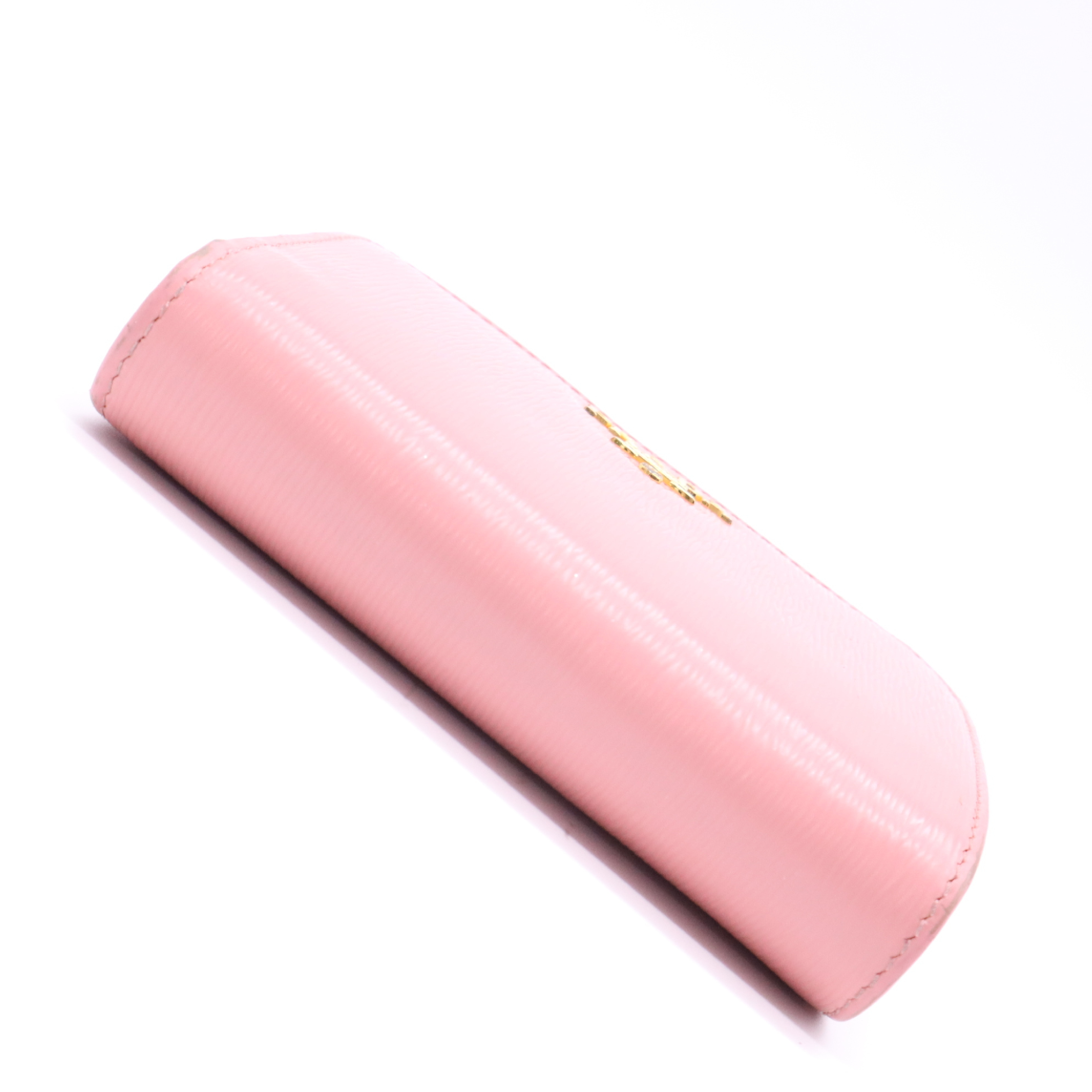 1ML018 Saffiano Leather Compact Wallet, Pink, with Box. — view 6