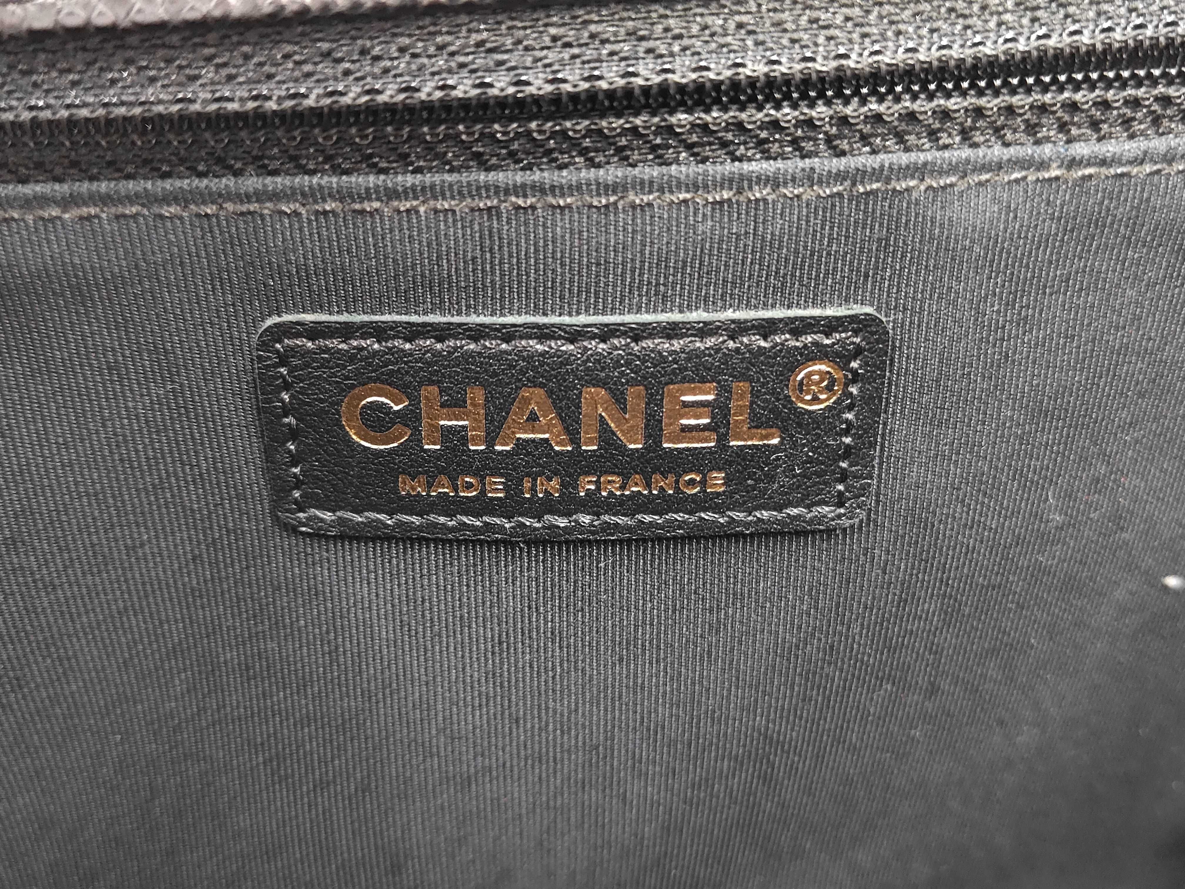 Boy Chanel Caviar Leather Shoulder Bag, Size 28 — view 10