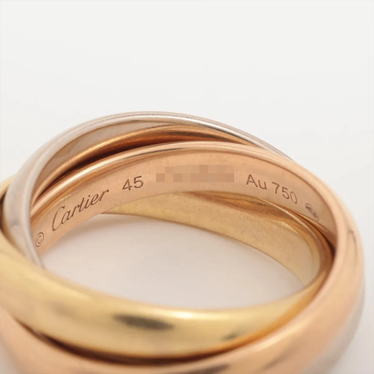 Trinity Ring 750 (Yellow Gold x Pink Gold x White Gold) 9.0g Size 45 YEQ833 — view 3