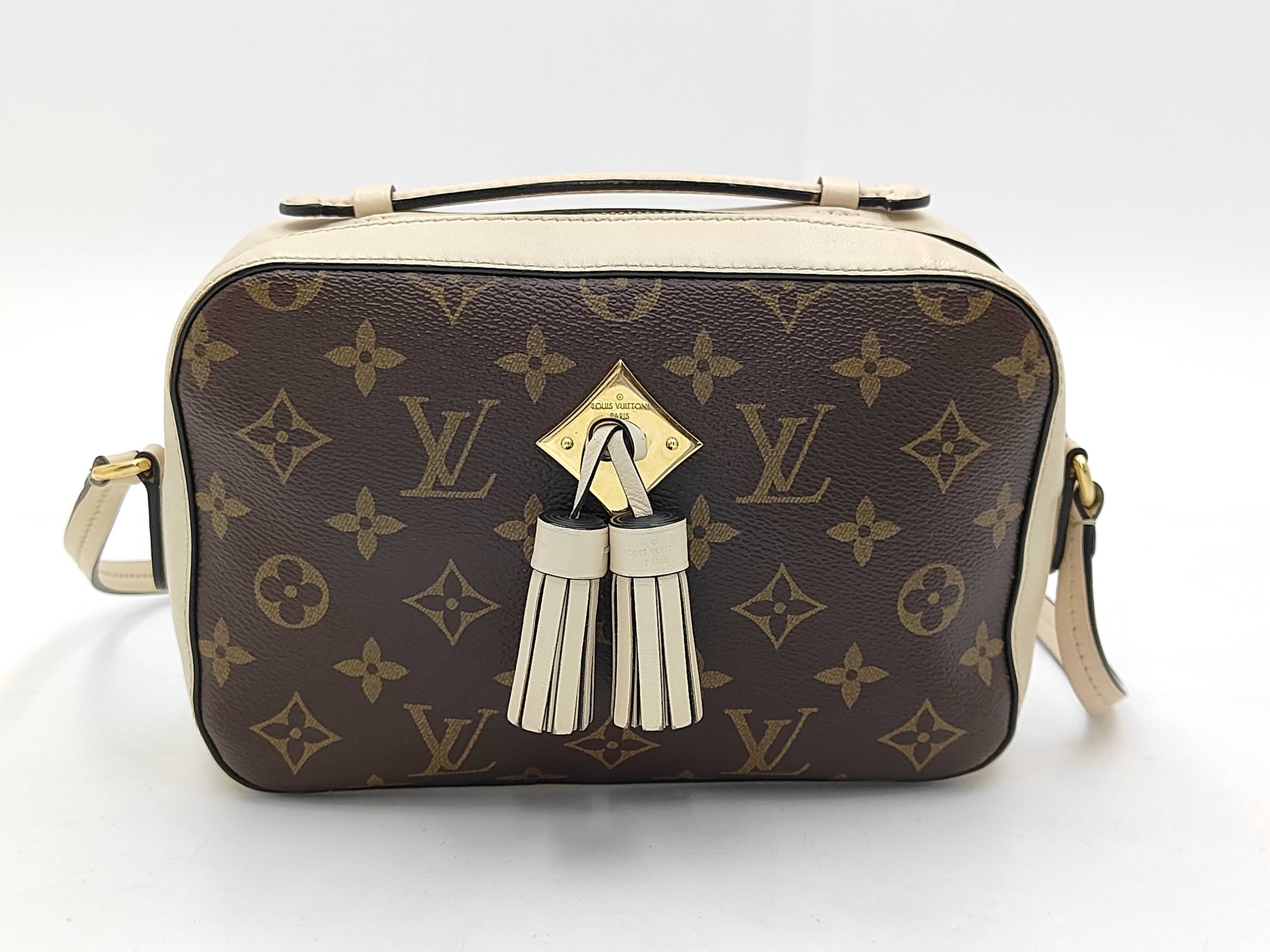 Monogram Louis Vuitton Monogram White Leather Camera Bag M43559 Shoulder Bag