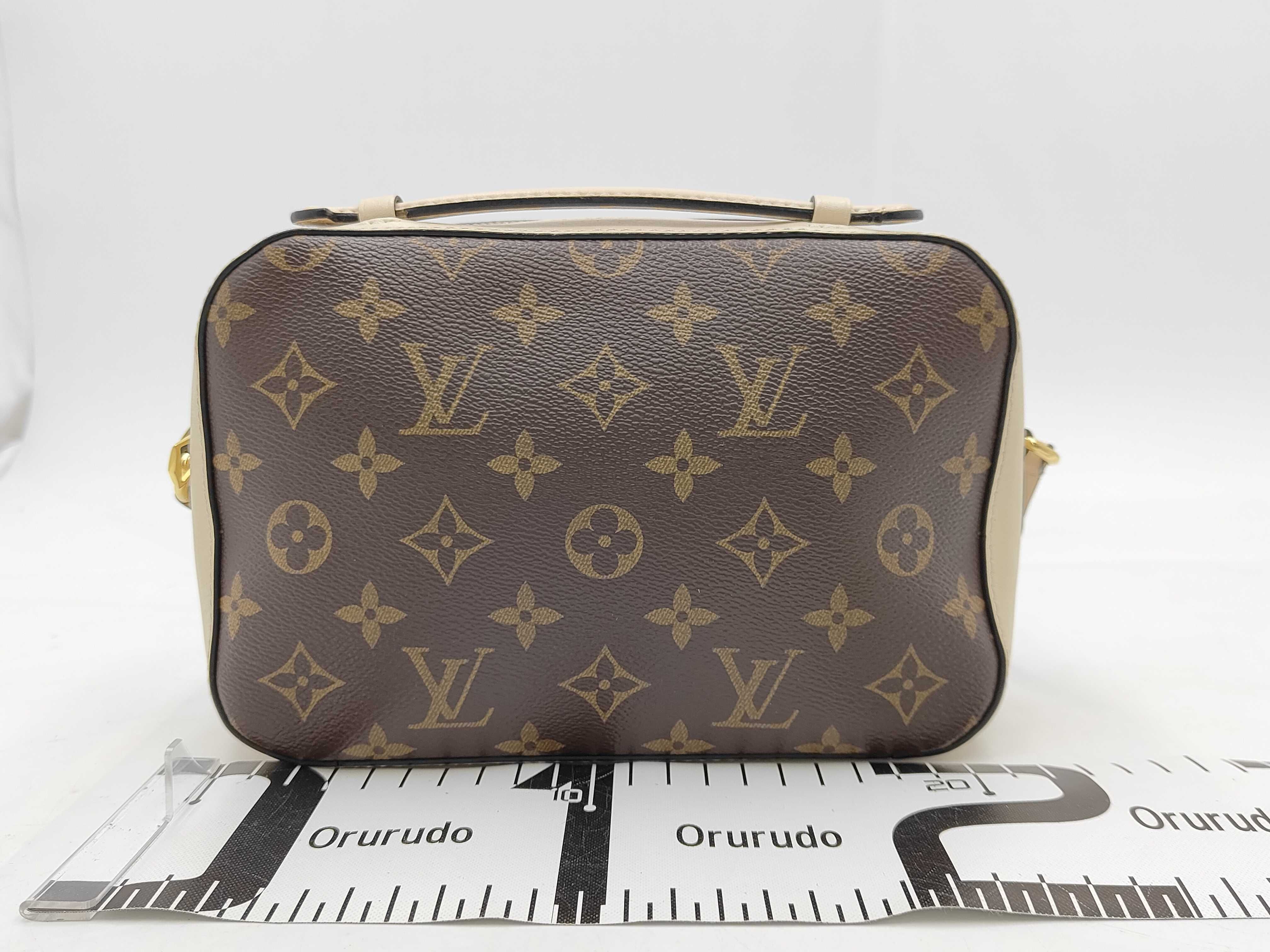 Monogram Louis Vuitton Monogram White Leather Camera Bag M43559 Shoulder Bag — view 2