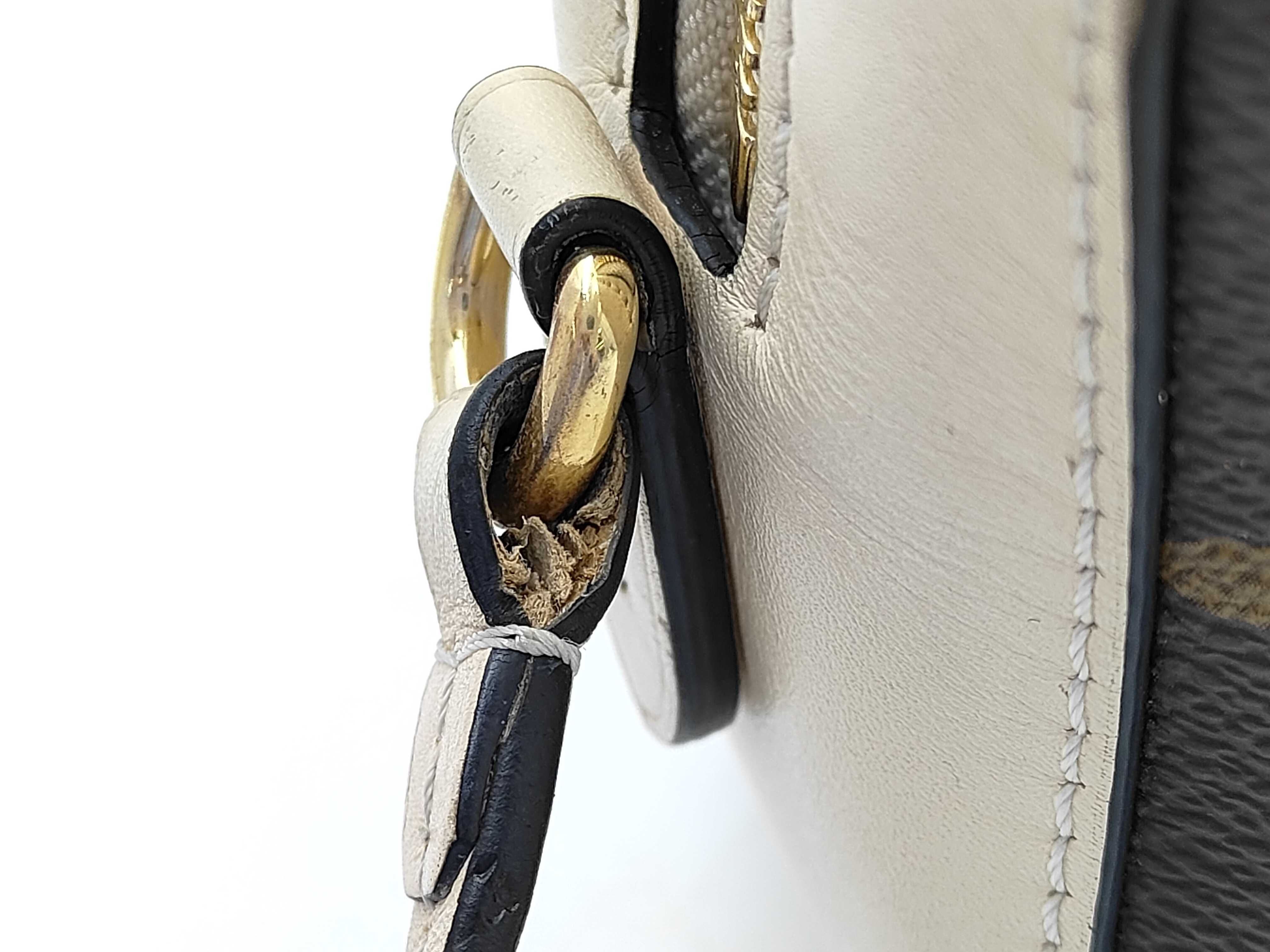 Monogram Louis Vuitton Monogram White Leather Camera Bag M43559 Shoulder Bag — view 5