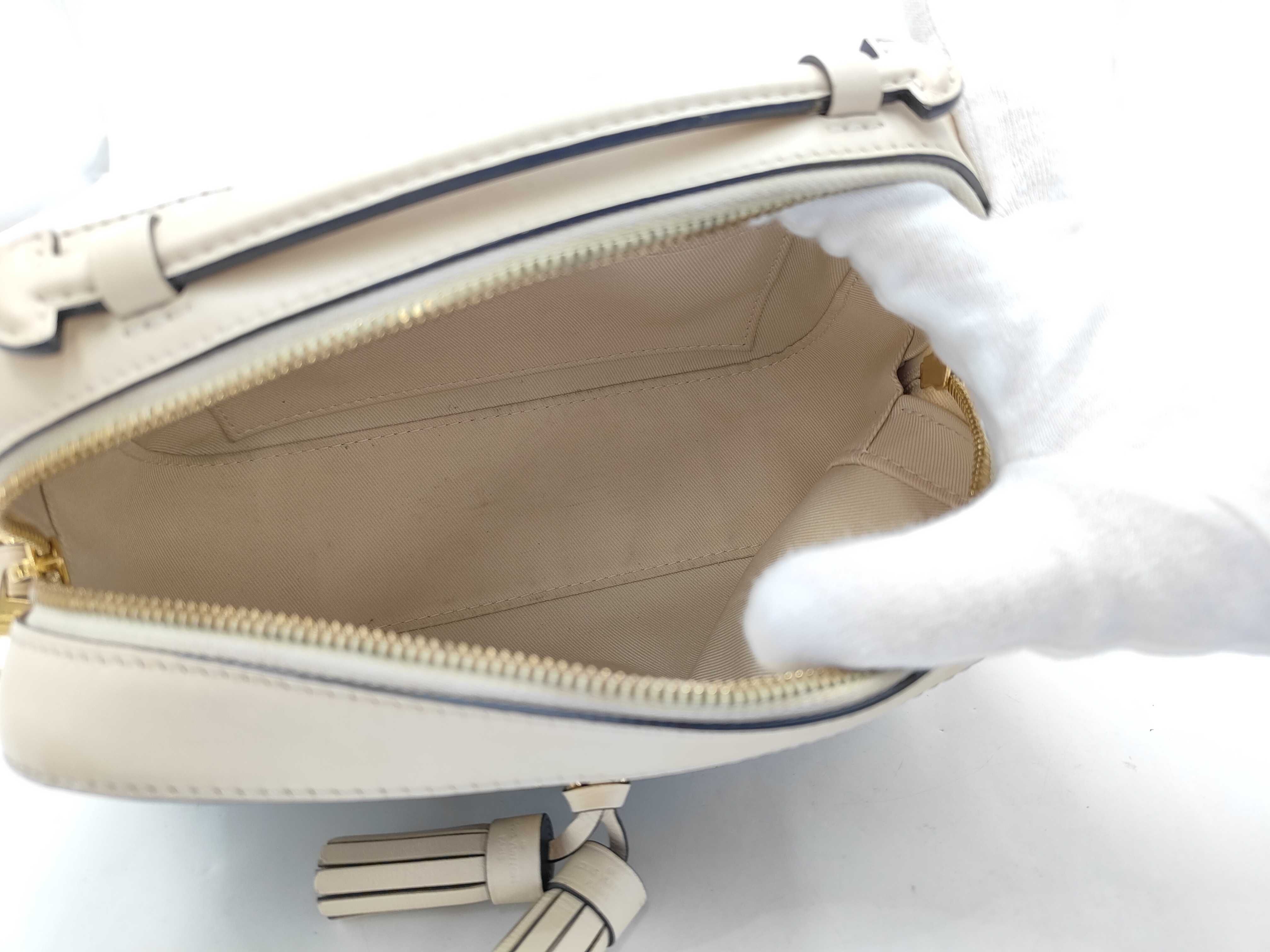 Monogram Louis Vuitton Monogram White Leather Camera Bag M43559 Shoulder Bag — view 10