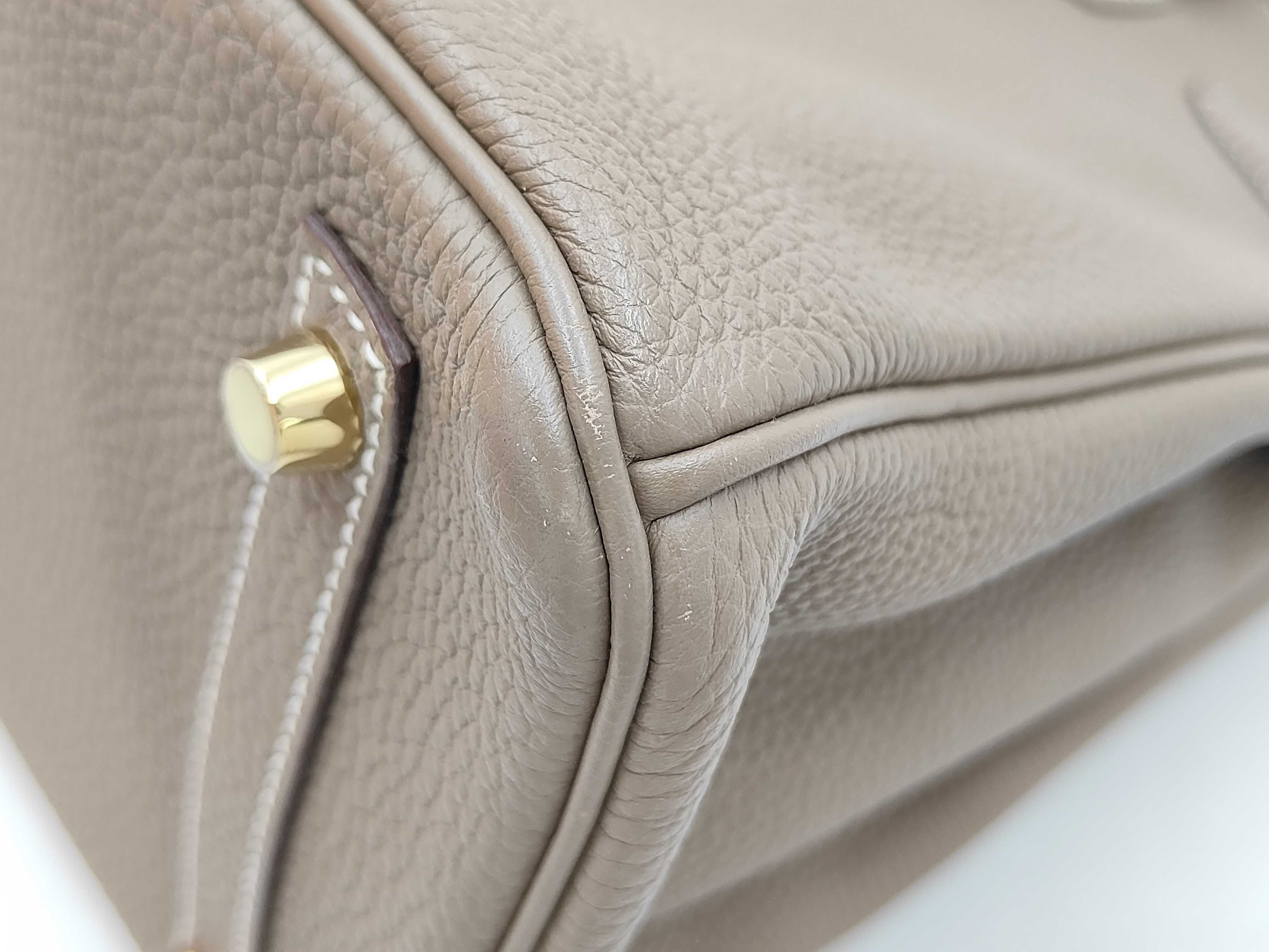 Birkin 30 Z stamp Togo Etoupe GD handbag — view 6