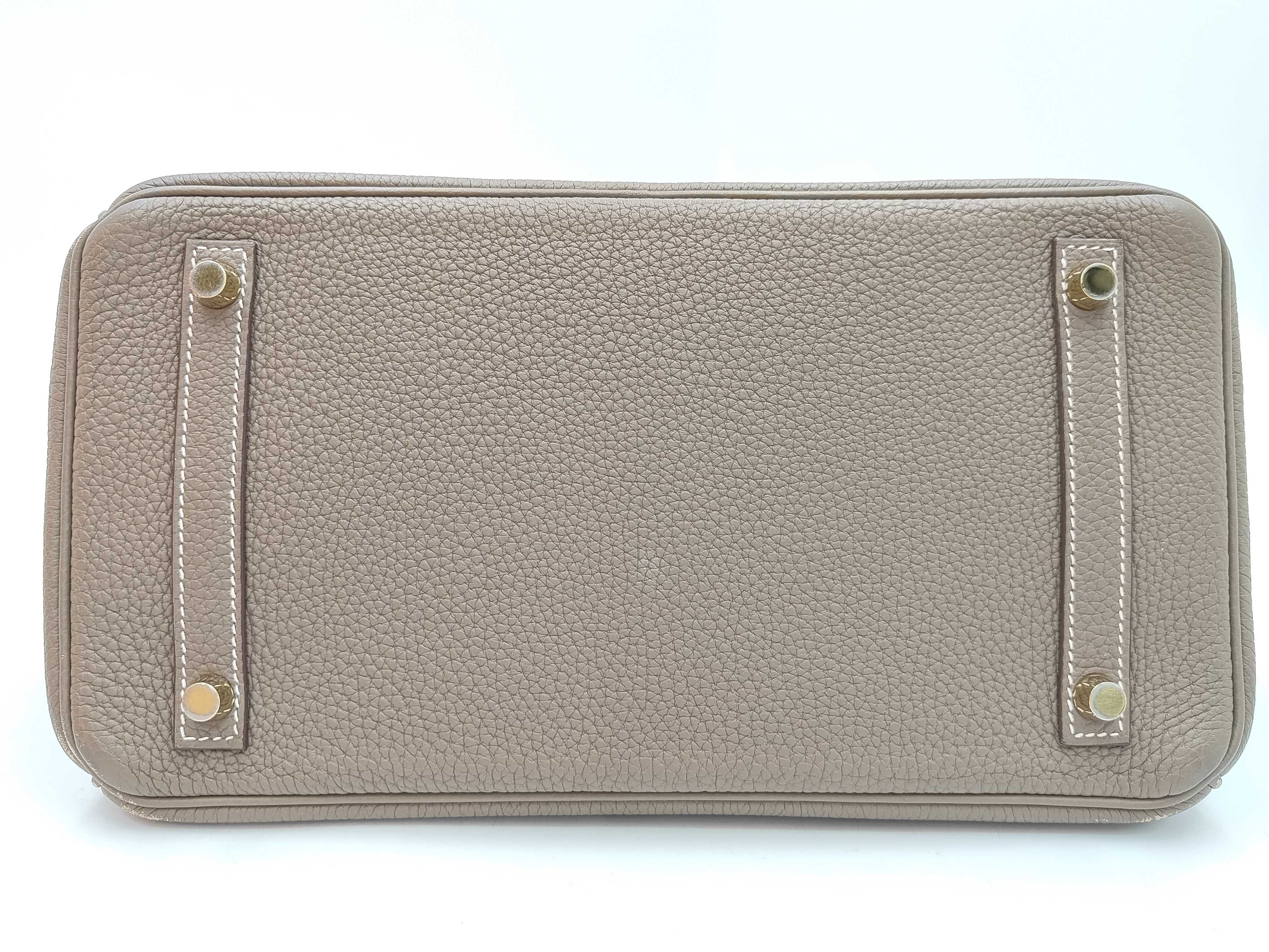 Birkin 30 Z stamp Togo Etoupe GD handbag — view 7