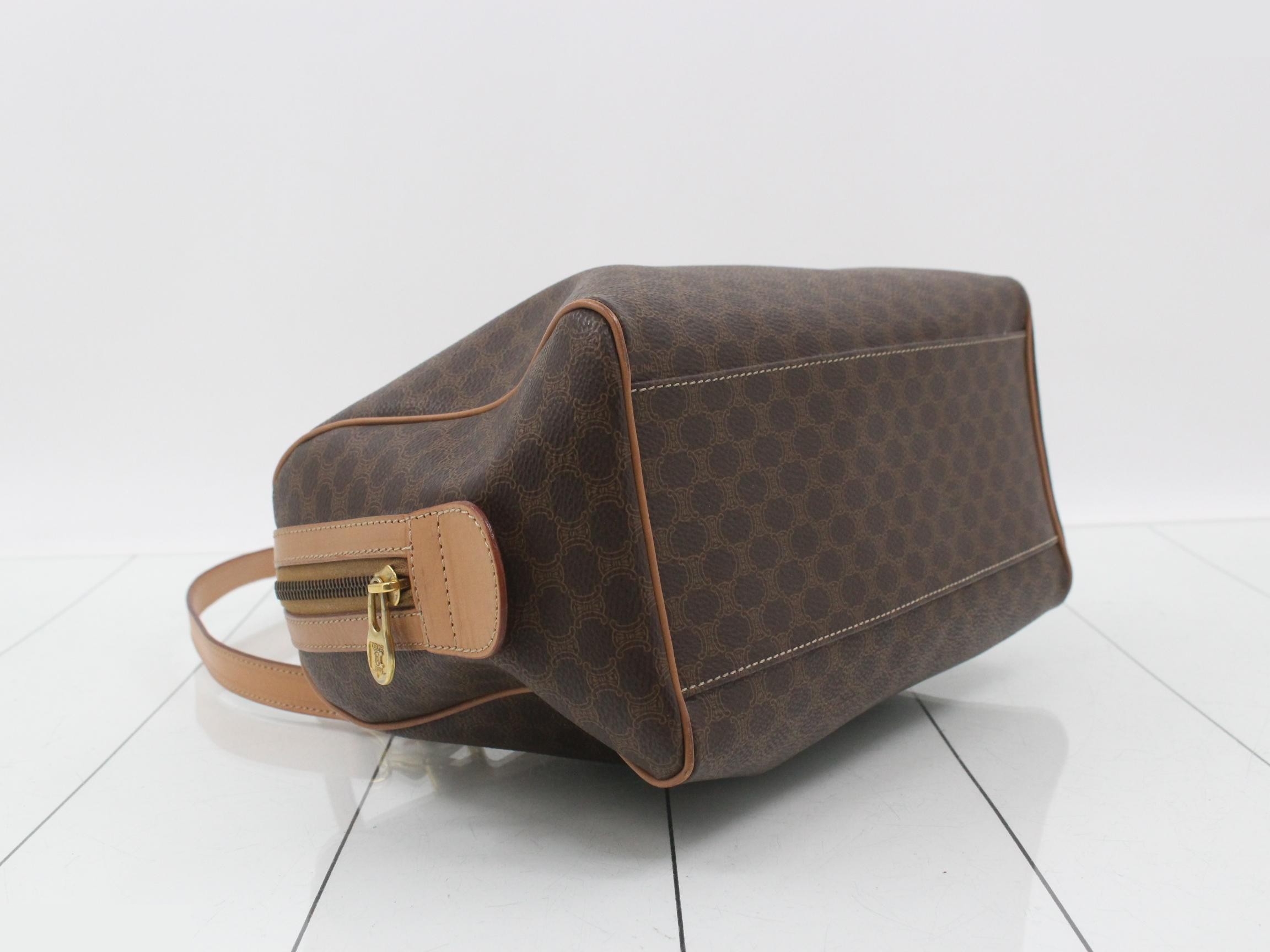 Macadam Crossbody Bag with Strap, 2-Way Style, Brown/Beige, Gold Hardware — view 5