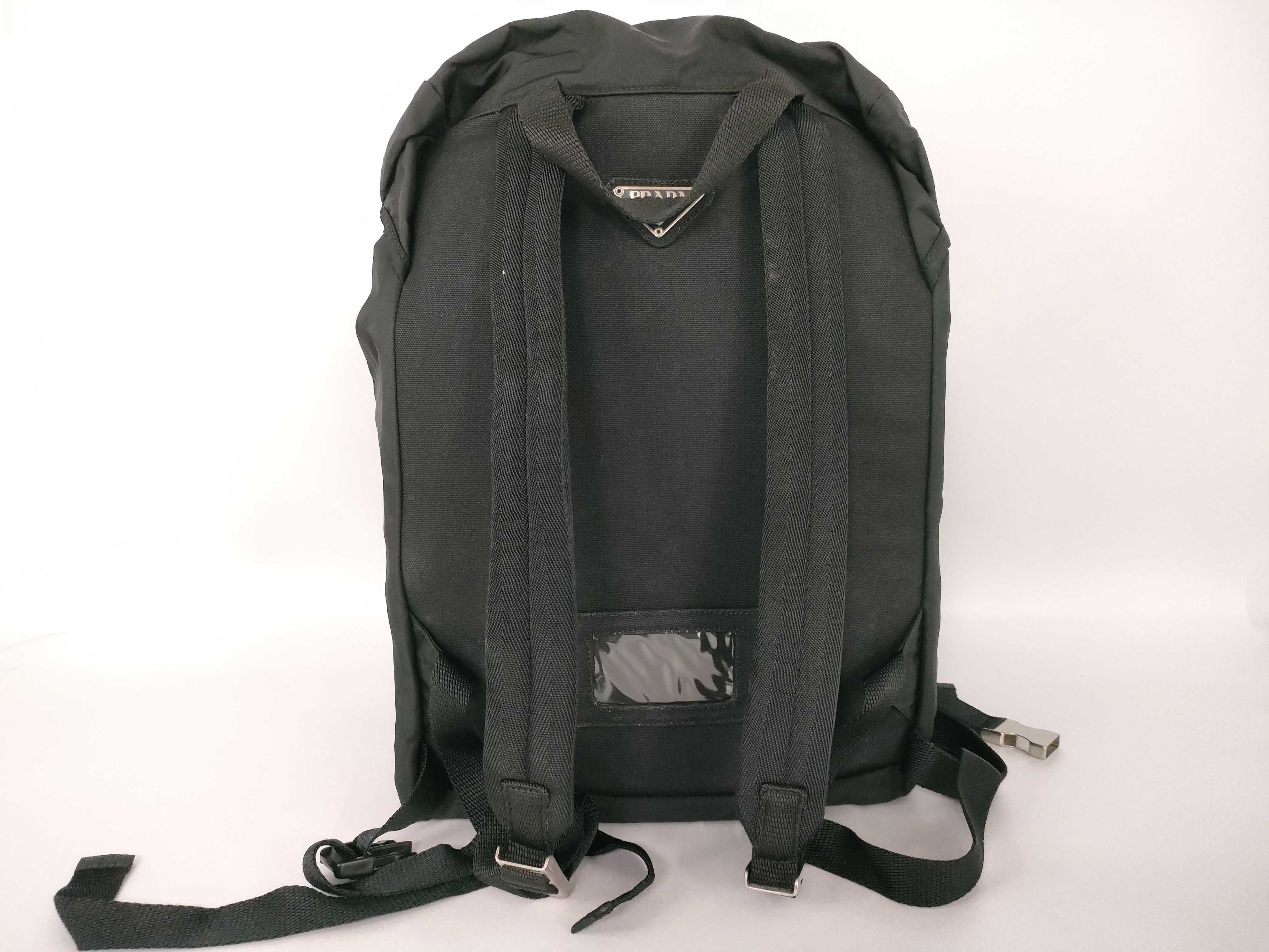 Nylon Prada Tessuto Backpack Triangle Plate Rucksack — view 3