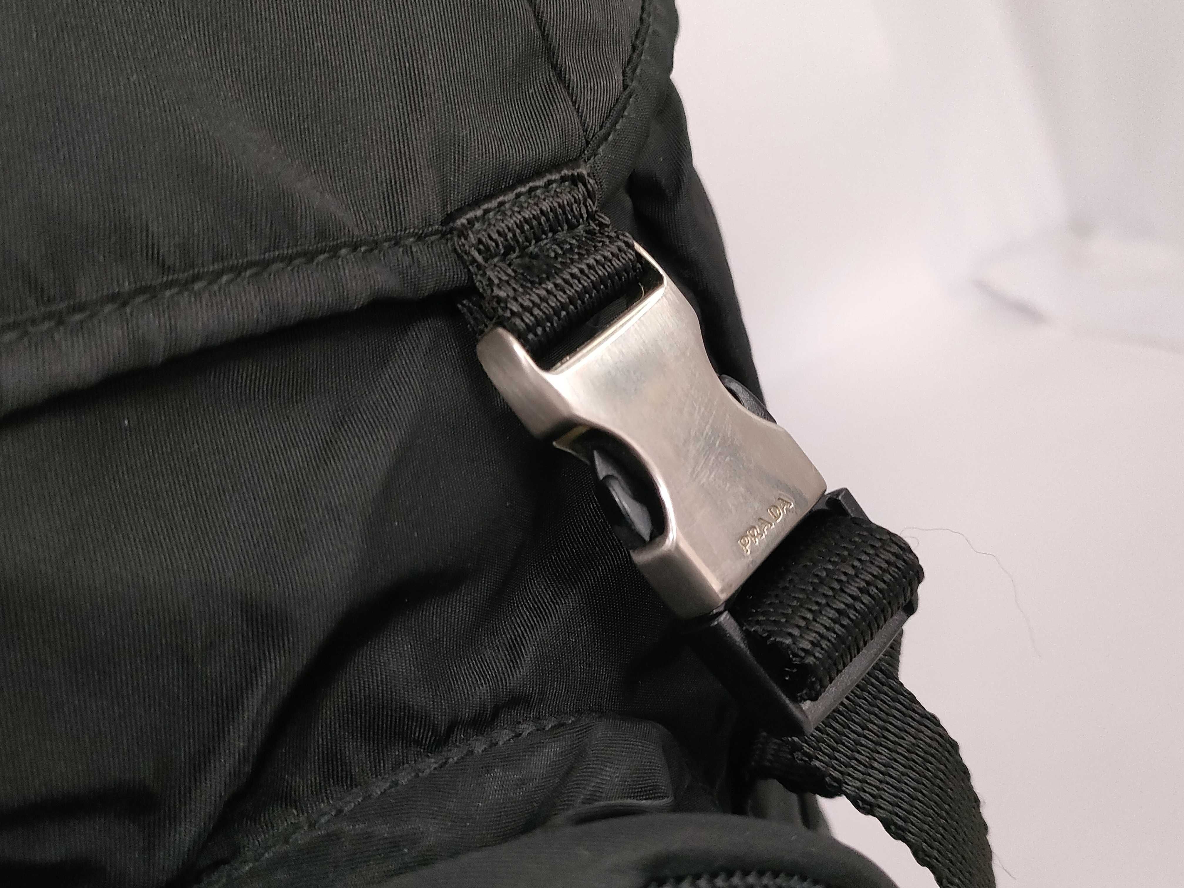 Nylon Prada Tessuto Backpack Triangle Plate Rucksack — view 9