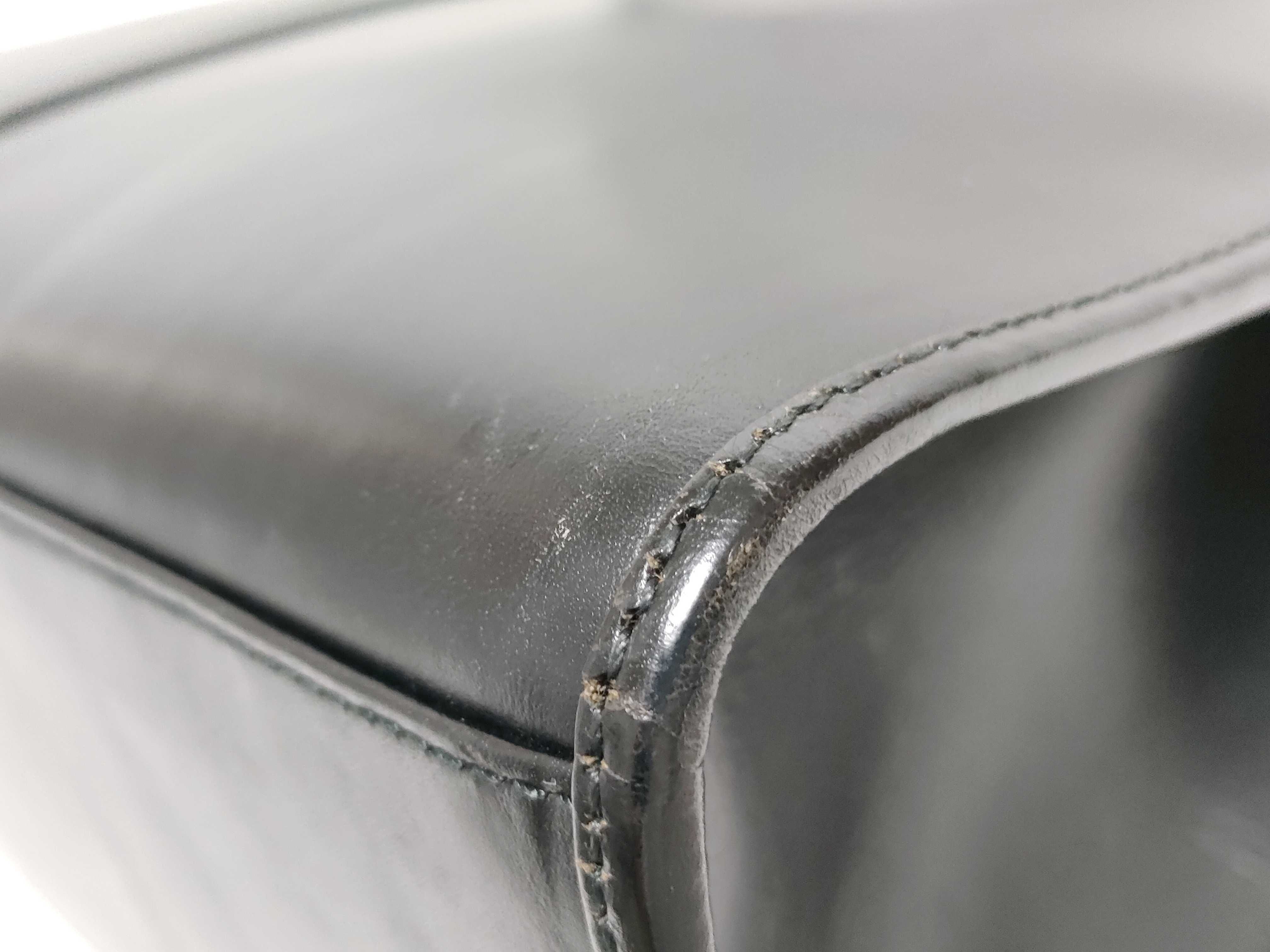 Jackie Leather Tote Bag (Black) — view 6
