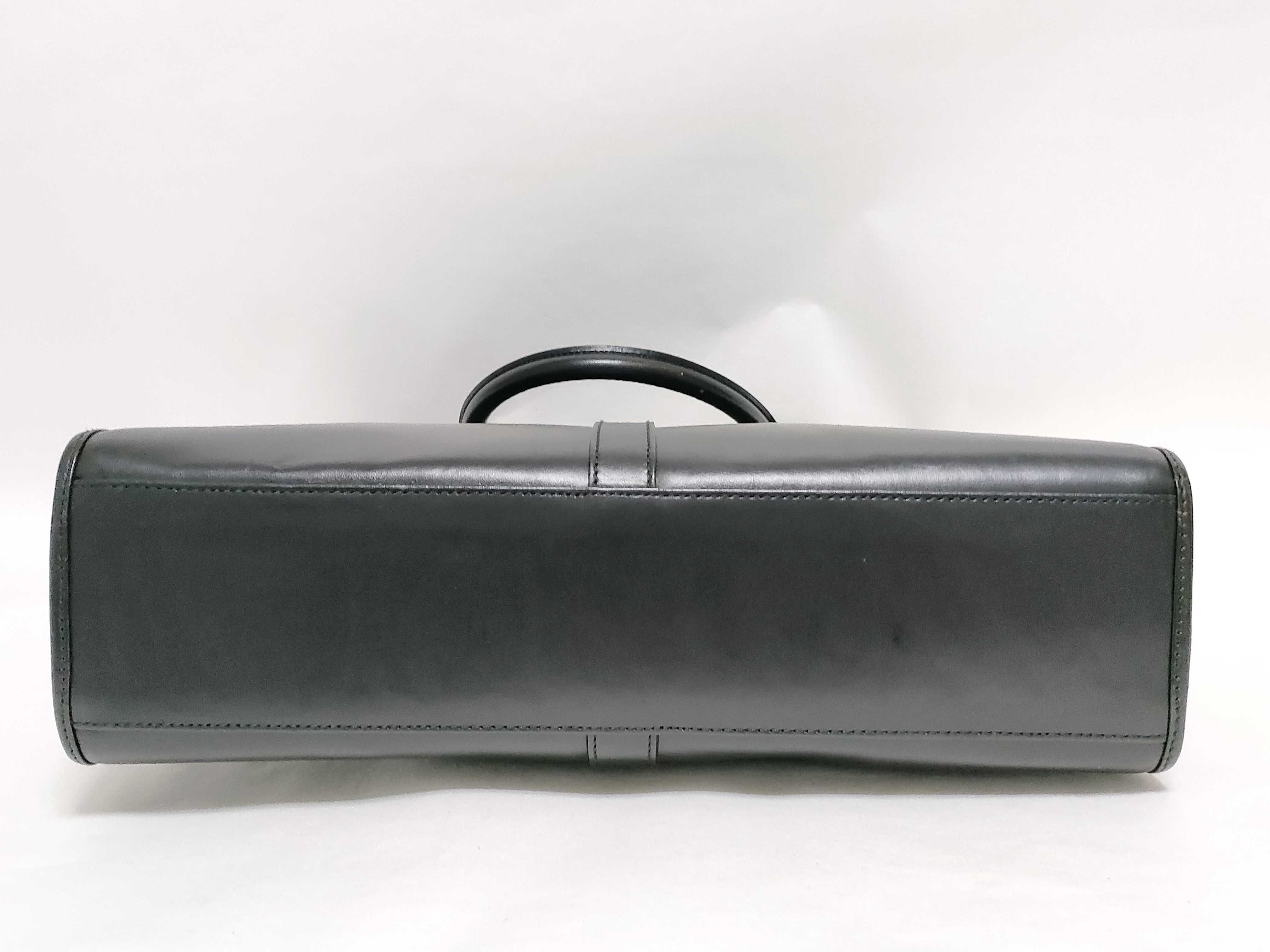 Jackie Leather Tote Bag (Black) — view 7