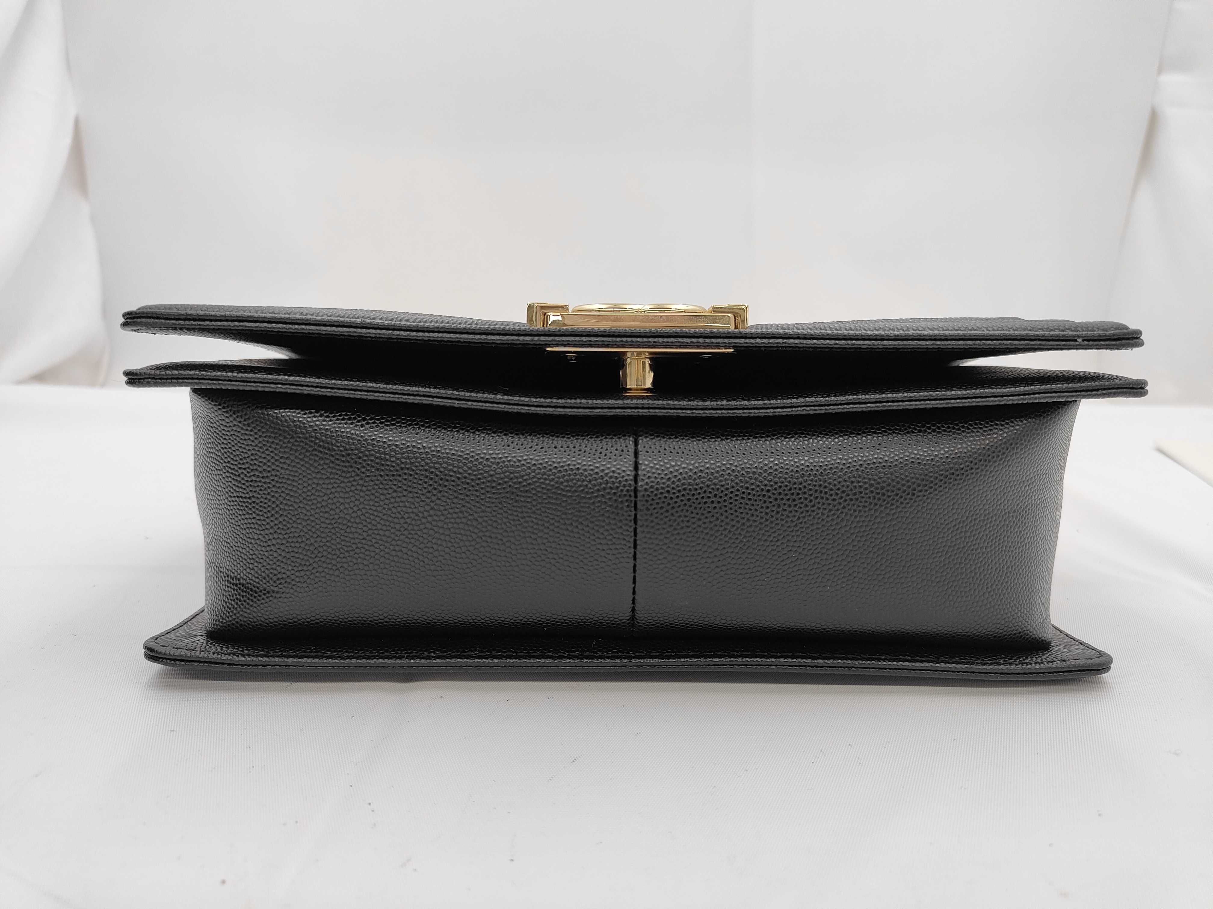 Caviar Skin V-Stitch Boy 25 Chain Shoulder Bag, Black, Serial Number 25 — view 5