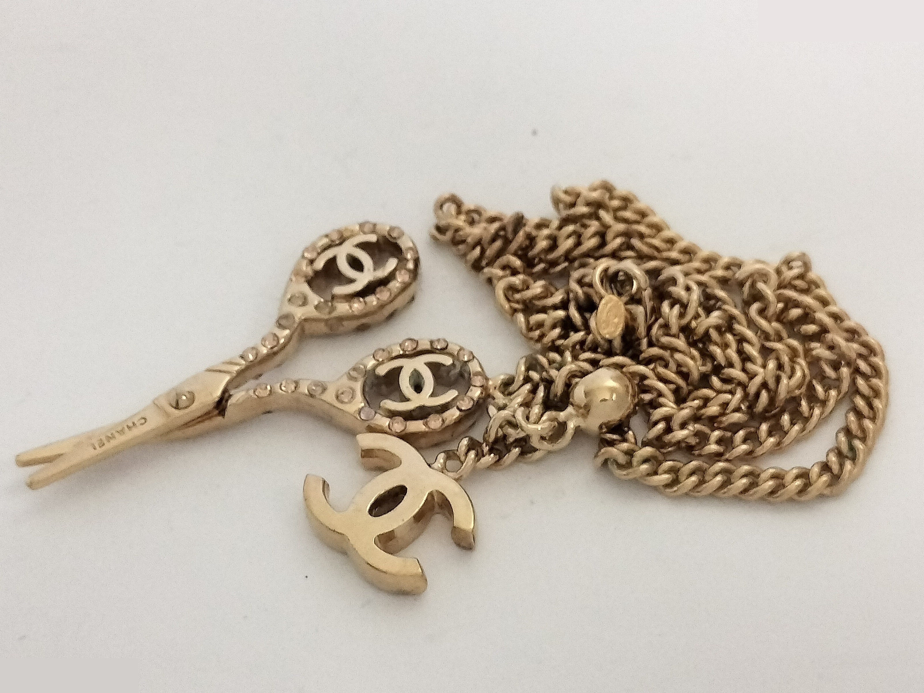 Coco Scissors Gold Necklace Chain Approx. 40cm — view 8