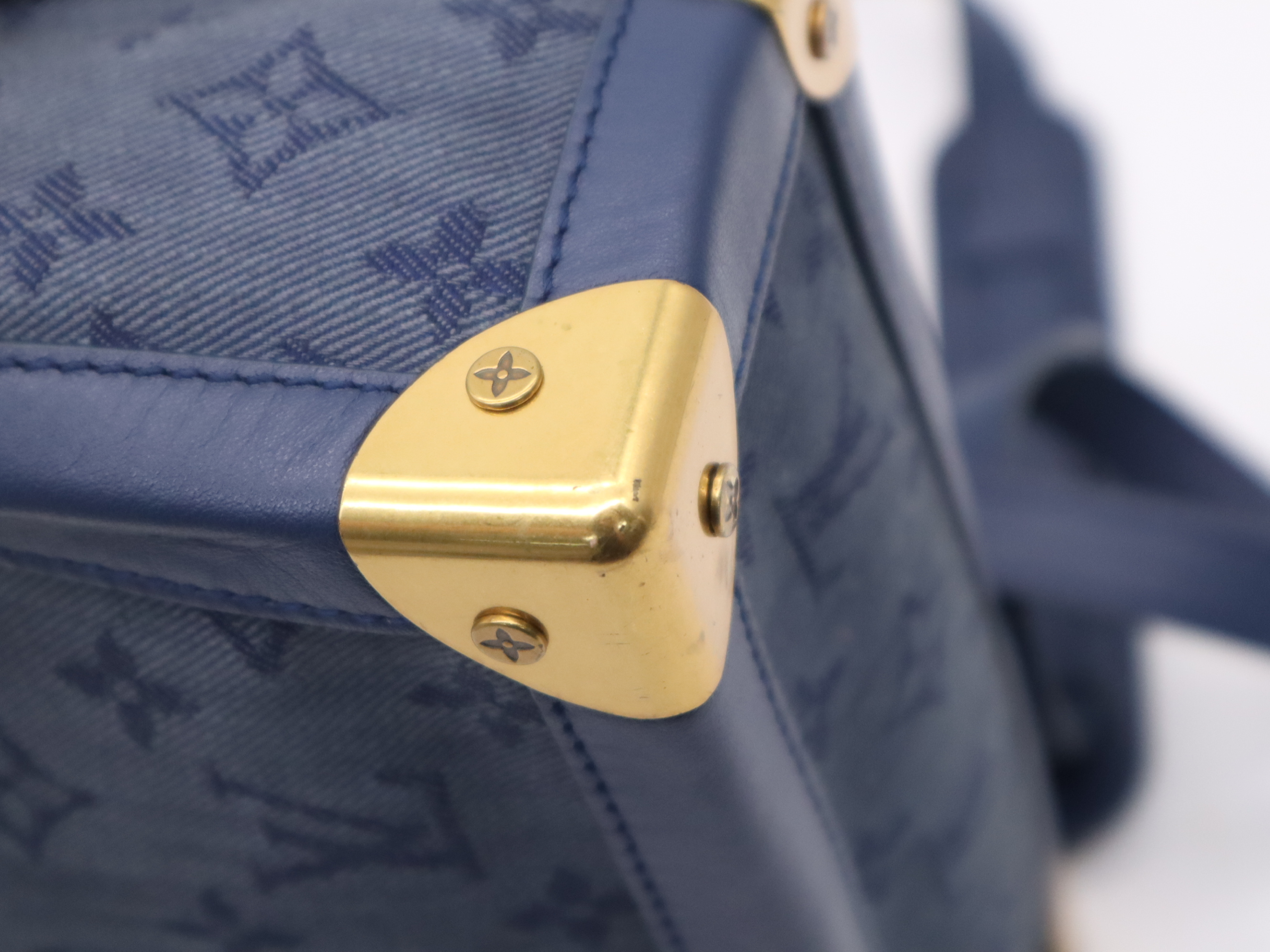 M44723 Monogram Denim Soft Trunk Shoulder Bag with Shoulder Strap — view 7
