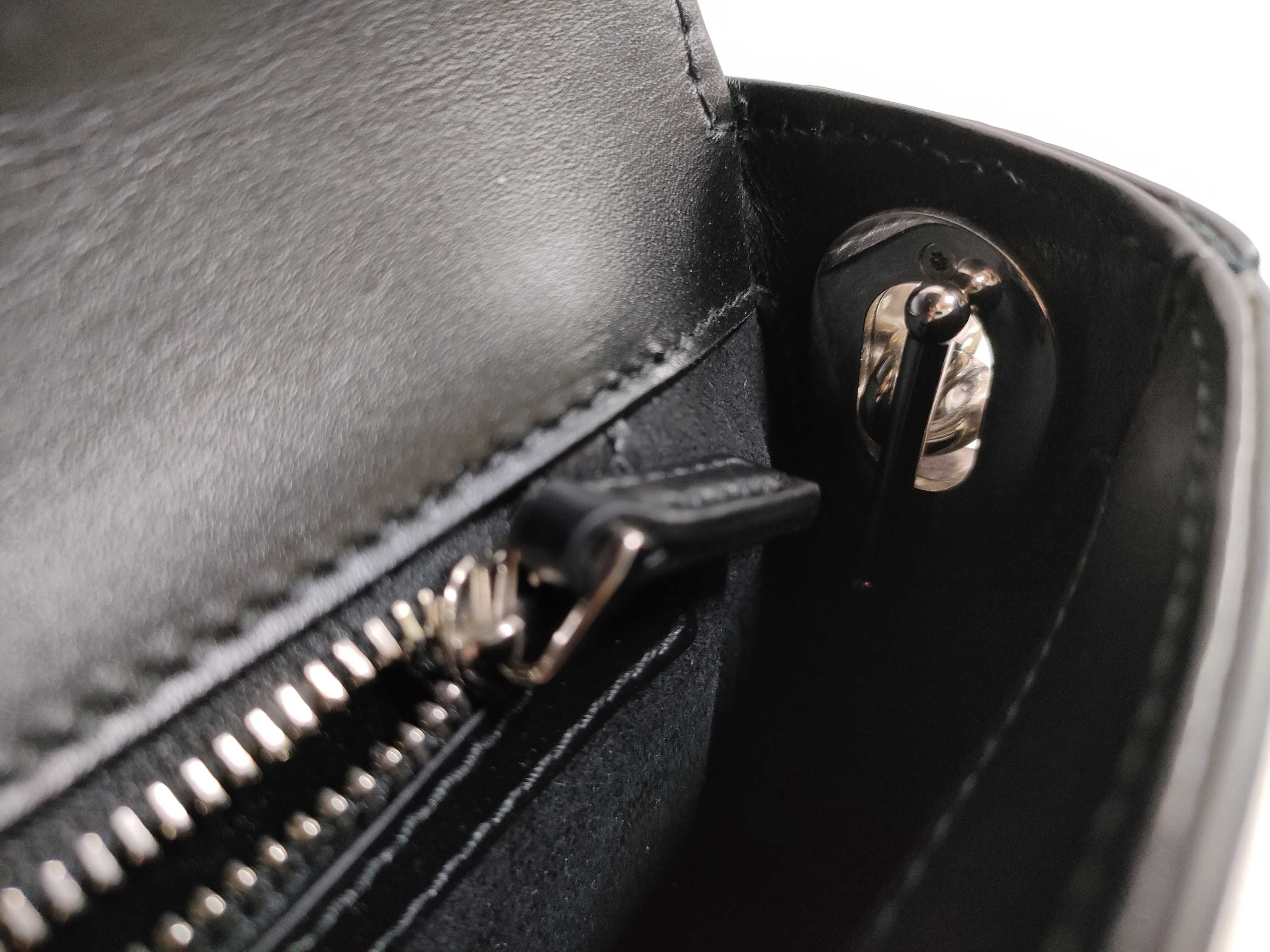Shoulder Bag 739721 Black Leather Double G Shoulder Bag — view 11