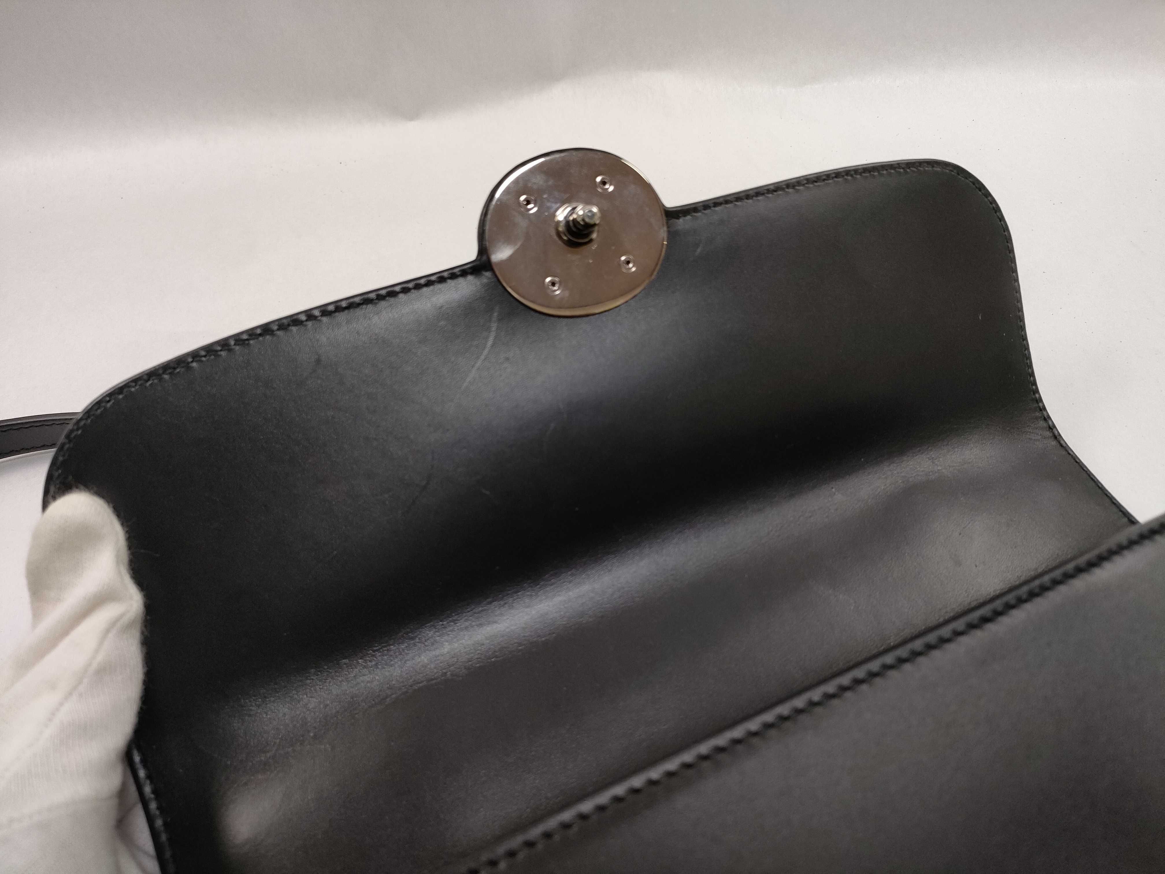 Shoulder Bag 739721 Black Leather Double G Shoulder Bag — view 12