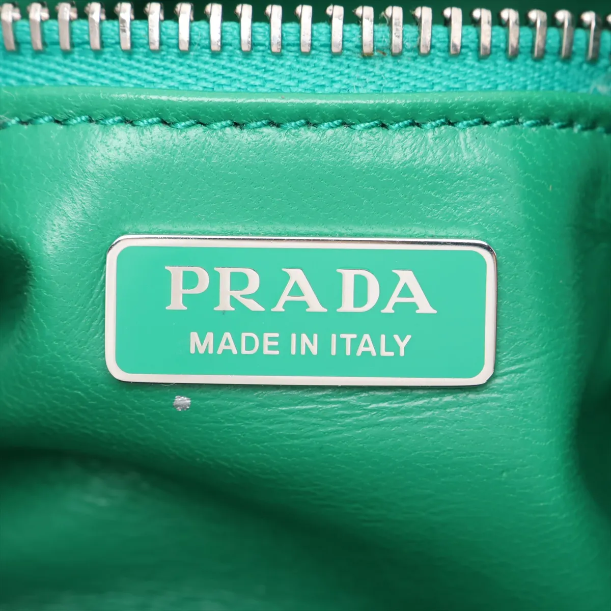 Nappa Soft Moon Leather 2-Way Handbag, Green — view 10
