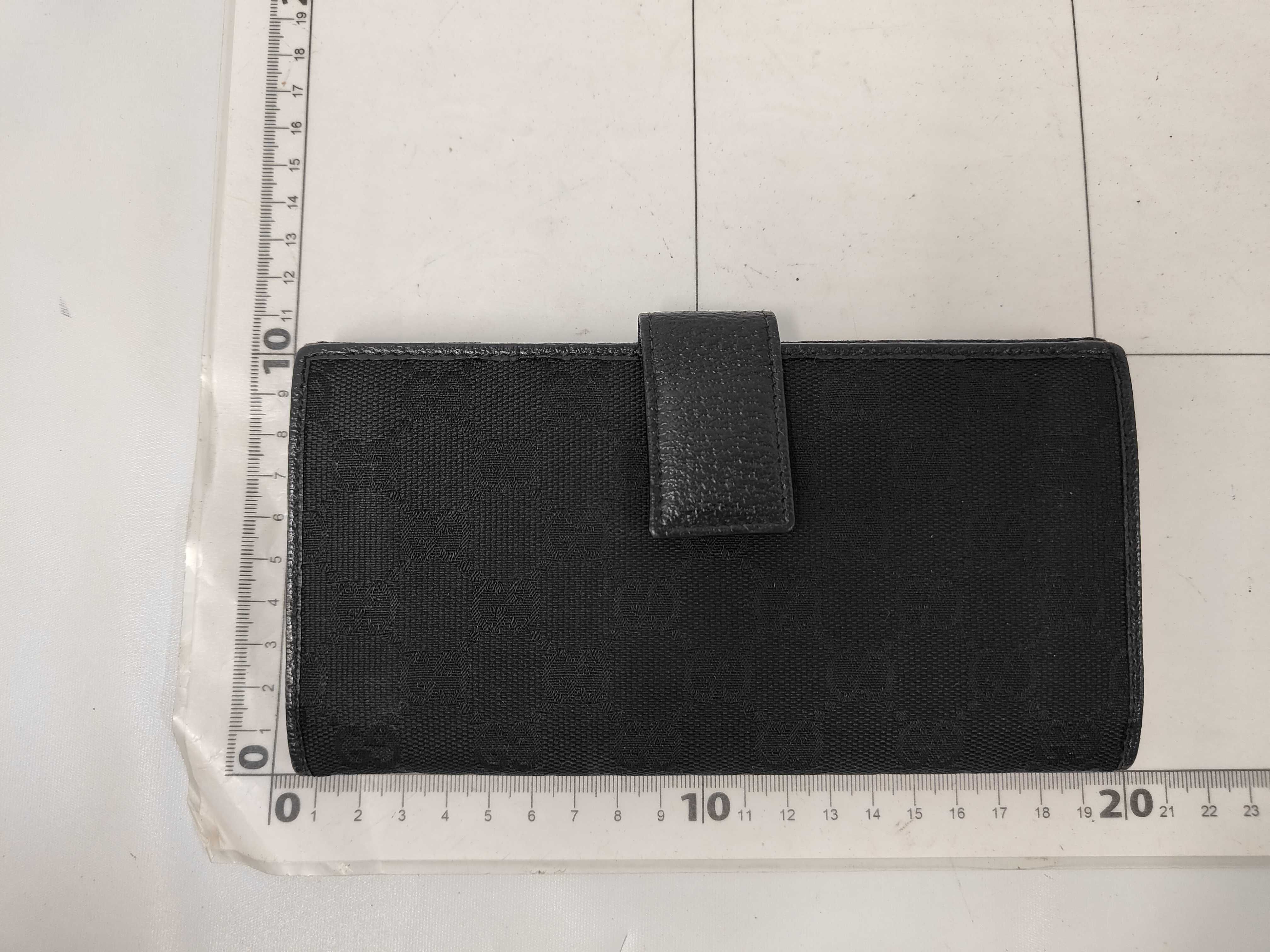 GG Canvas Long Wallet, Black, 112715 — view 2