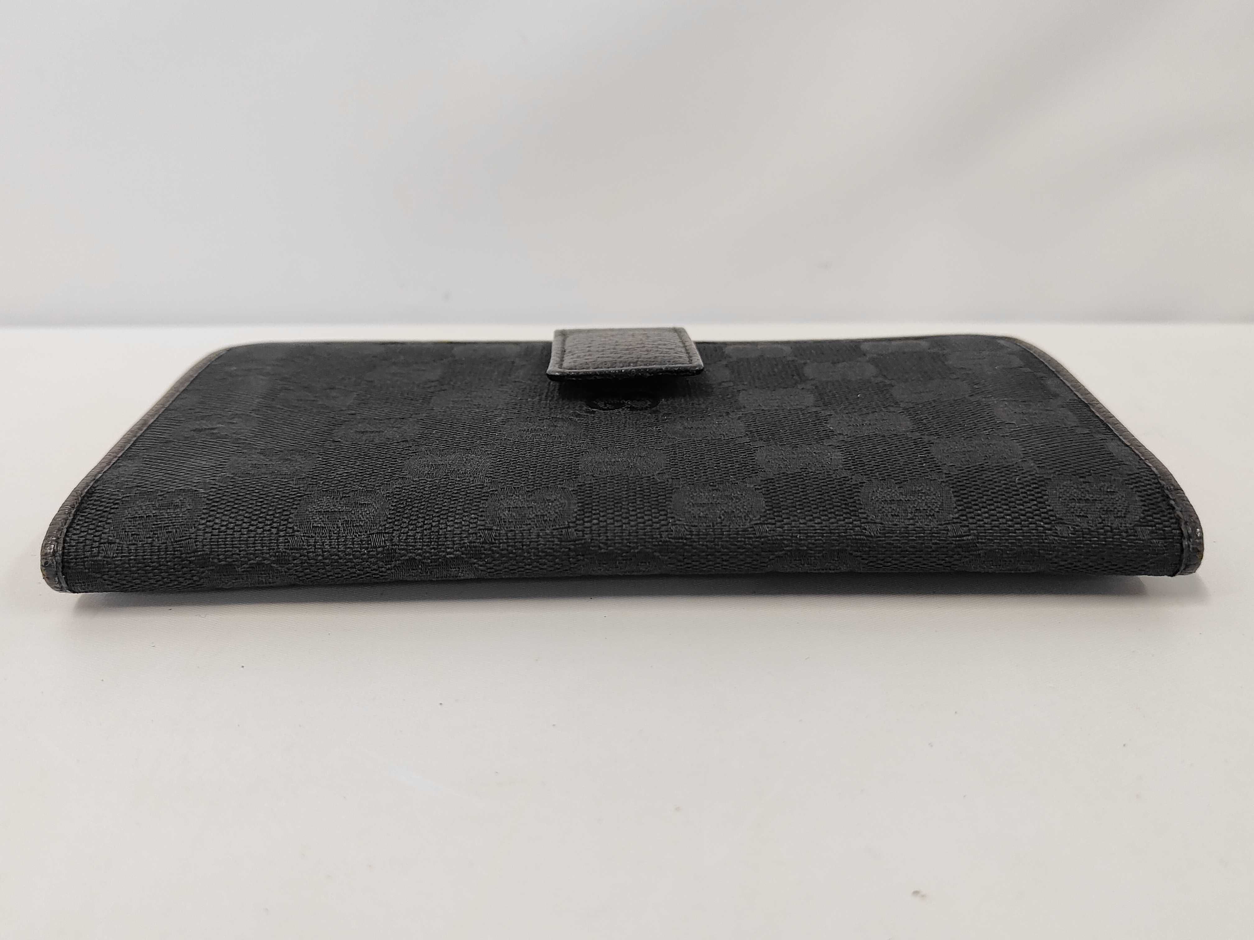 GG Canvas Long Wallet, Black, 112715 — view 4
