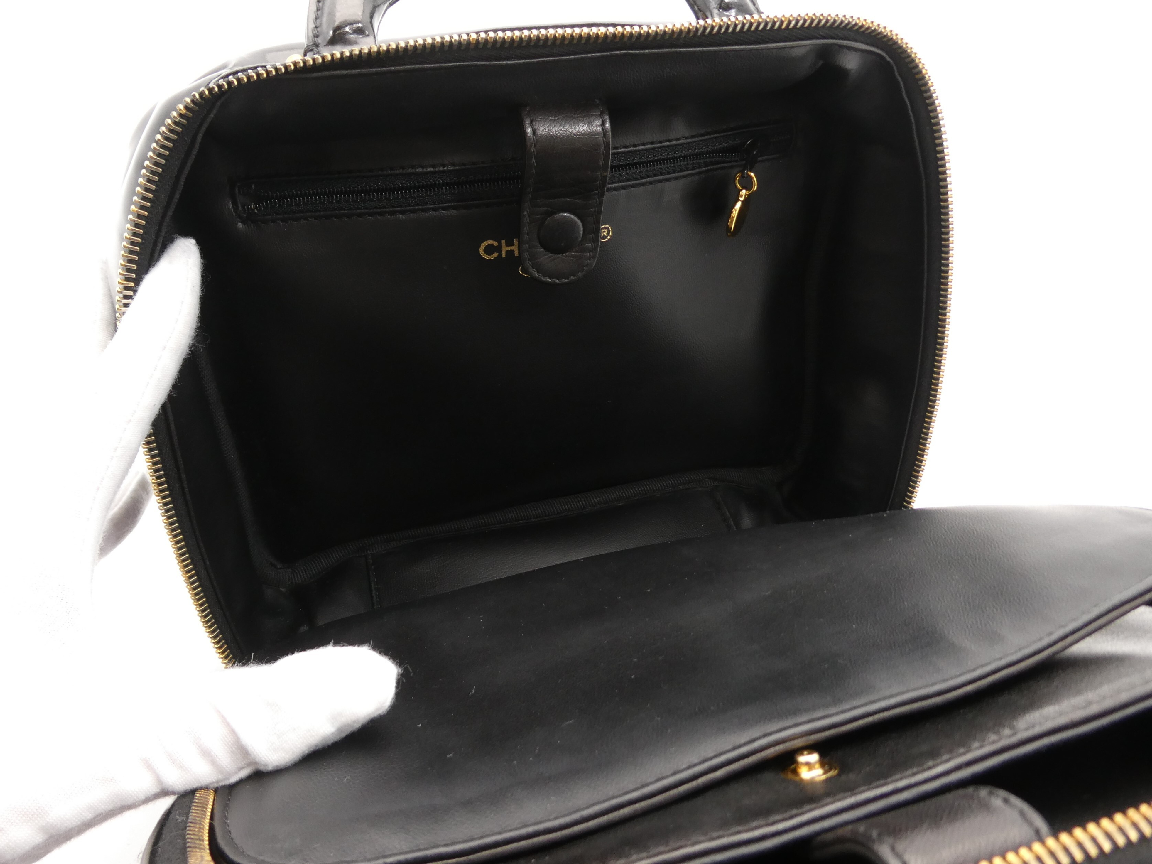 Large Coco Mark Enamel Vanity Bag — view 7