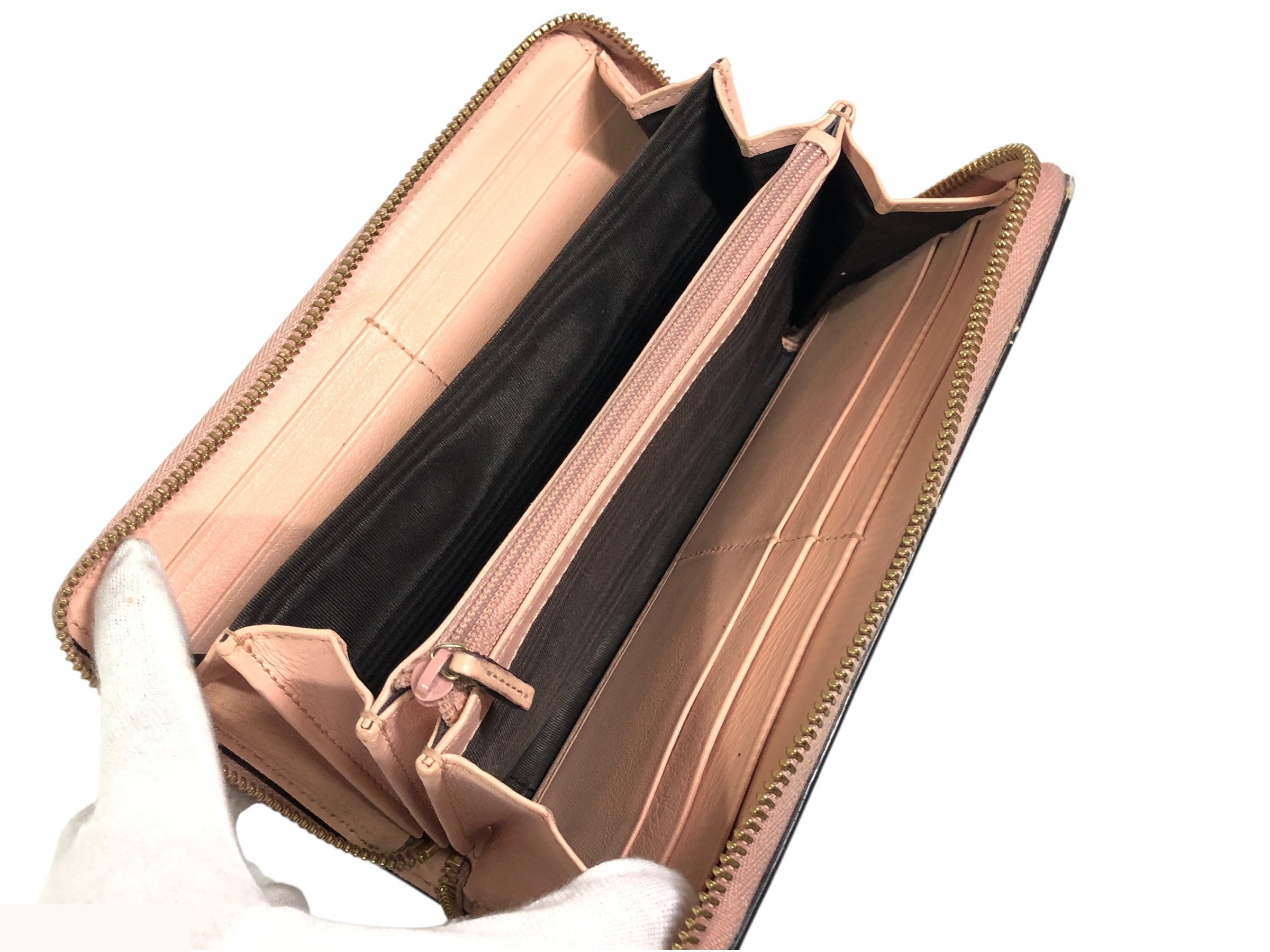 Bamboo Long Wallet with Logo, 453158 — view 4