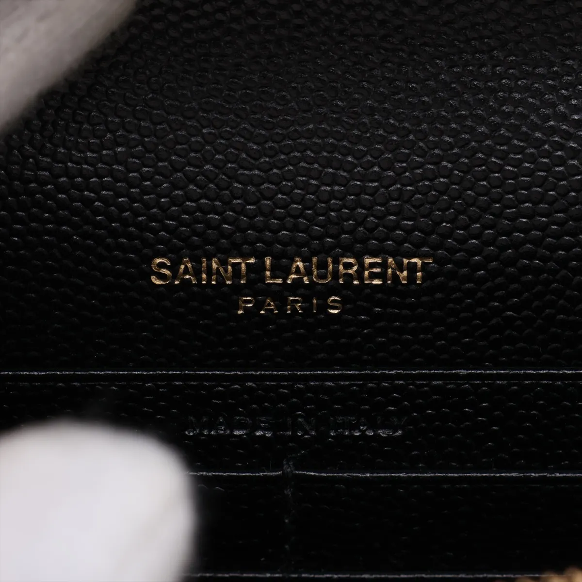 Cassandra Leather Chain Wallet, Black, 393953 — view 9