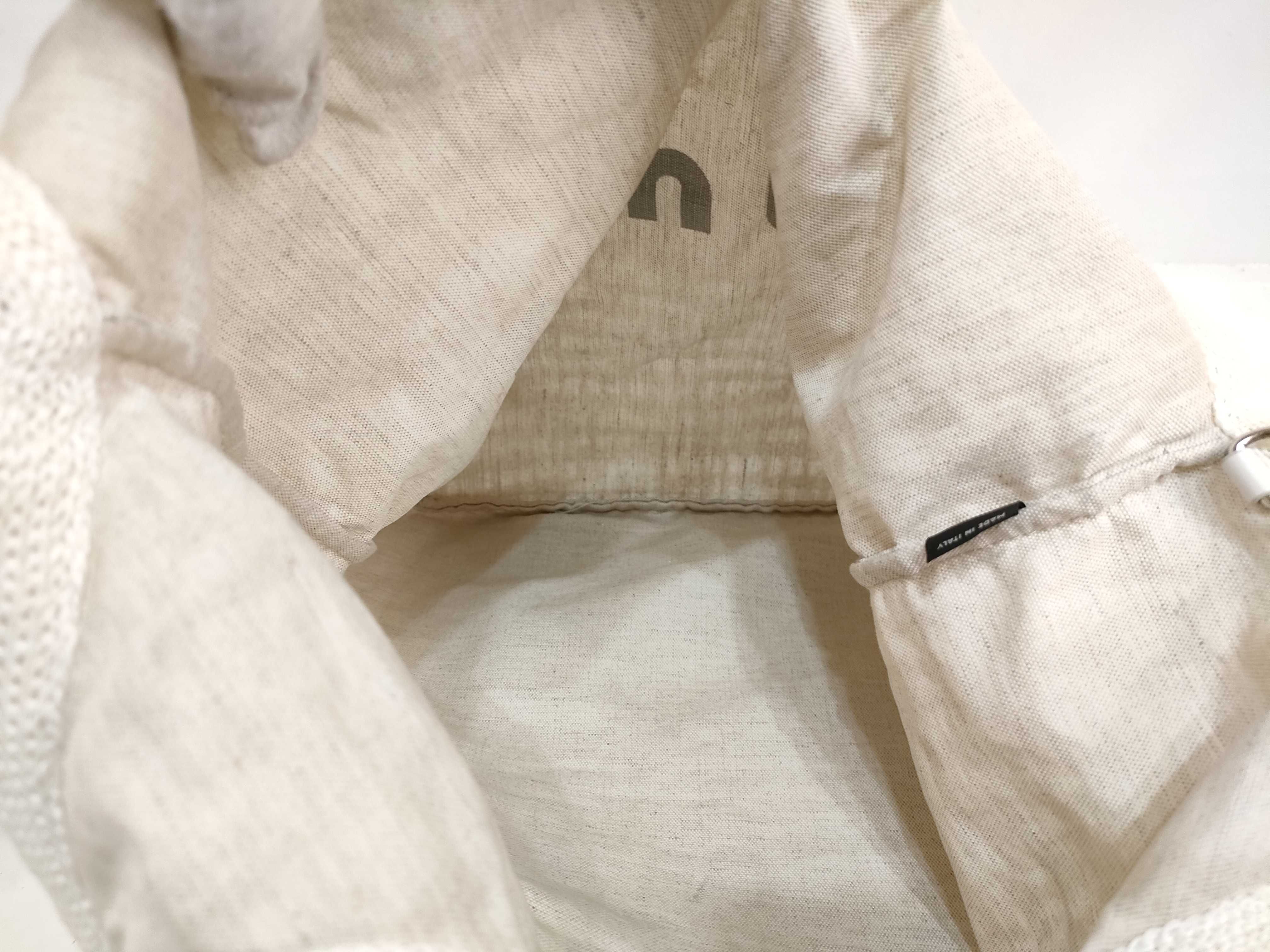 Ivy Raffia x Linen Tote Bag White 5BG231 Handbag — view 11