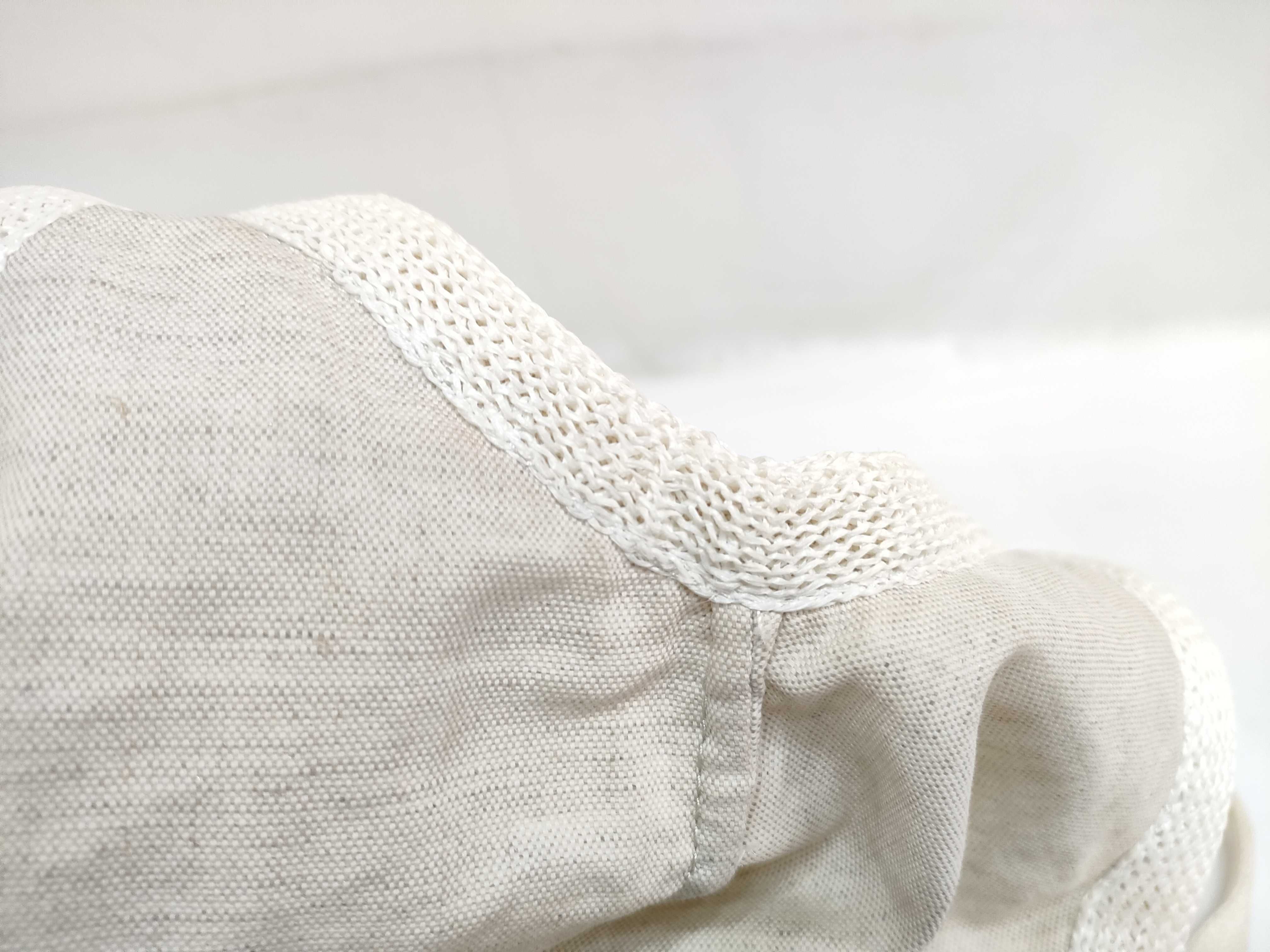 Ivy Raffia x Linen Tote Bag White 5BG231 Handbag — view 13