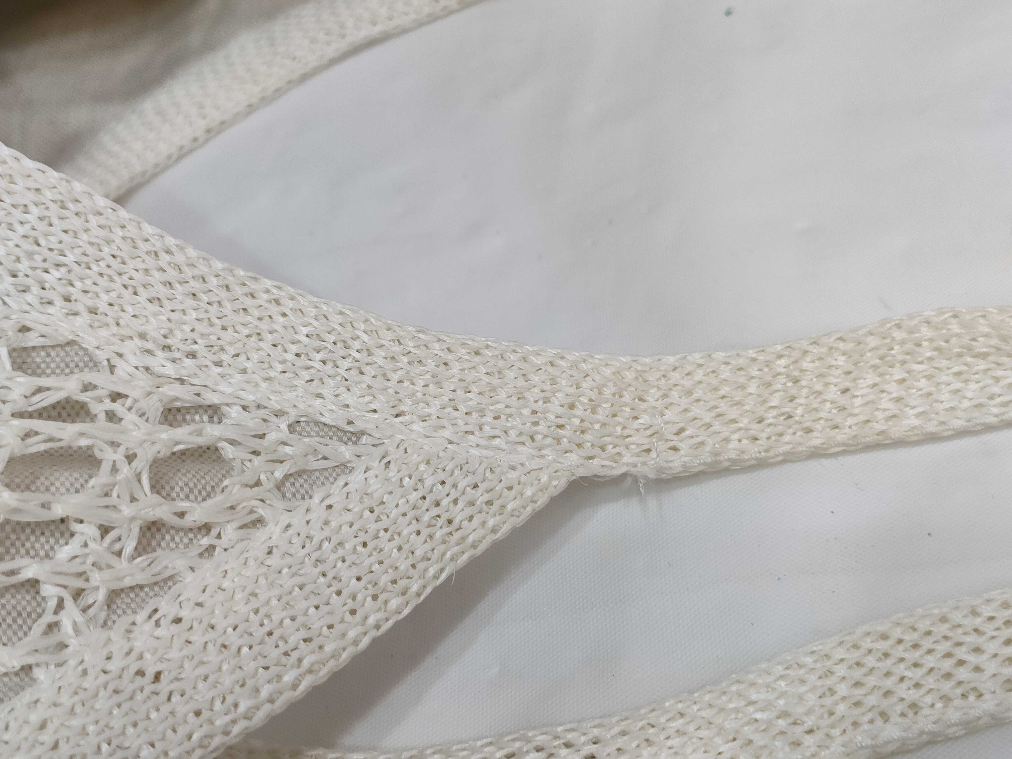 Ivy Raffia x Linen Tote Bag White 5BG231 Handbag — view 4