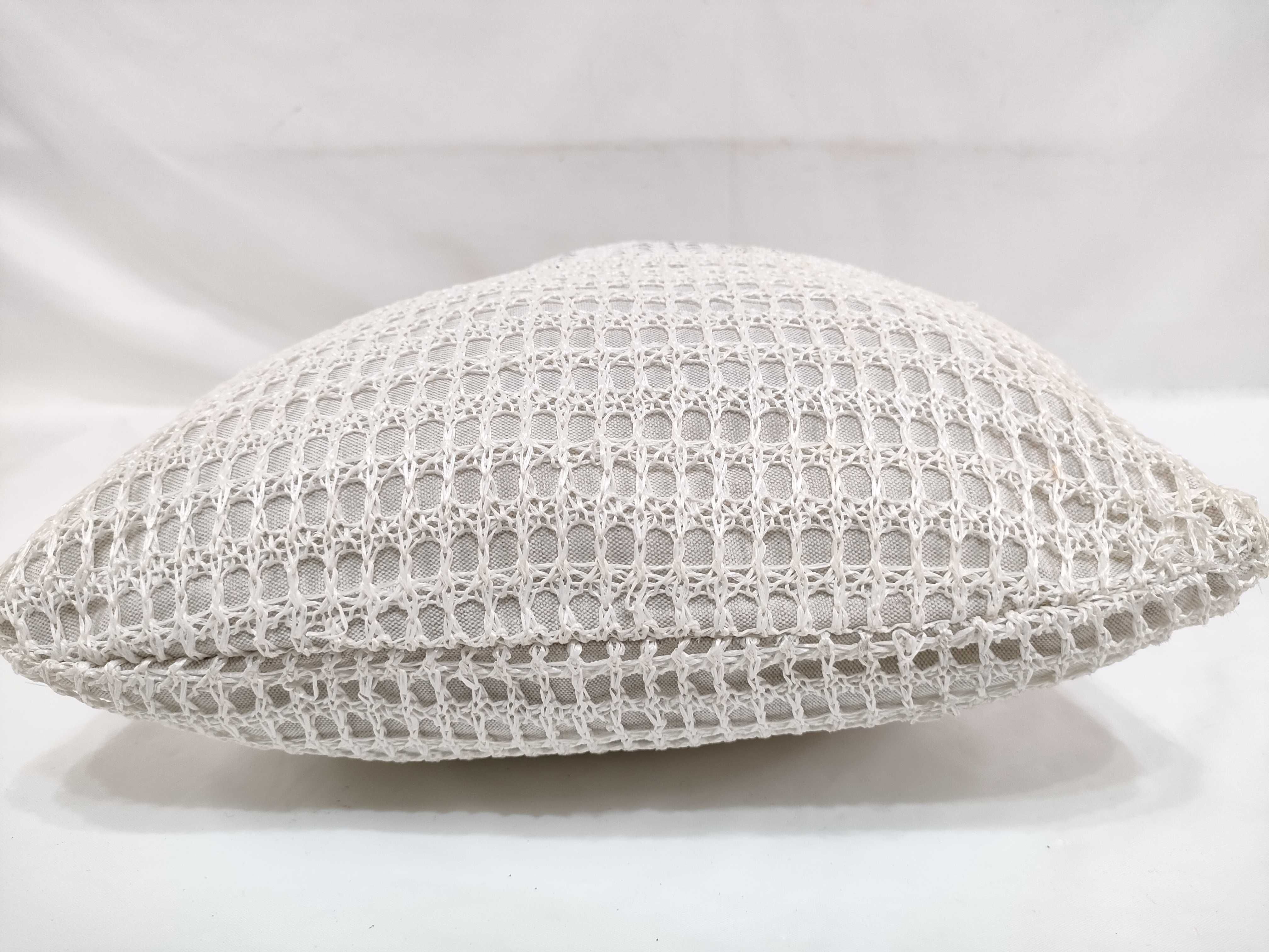 Ivy Raffia x Linen Tote Bag White 5BG231 Handbag — view 7