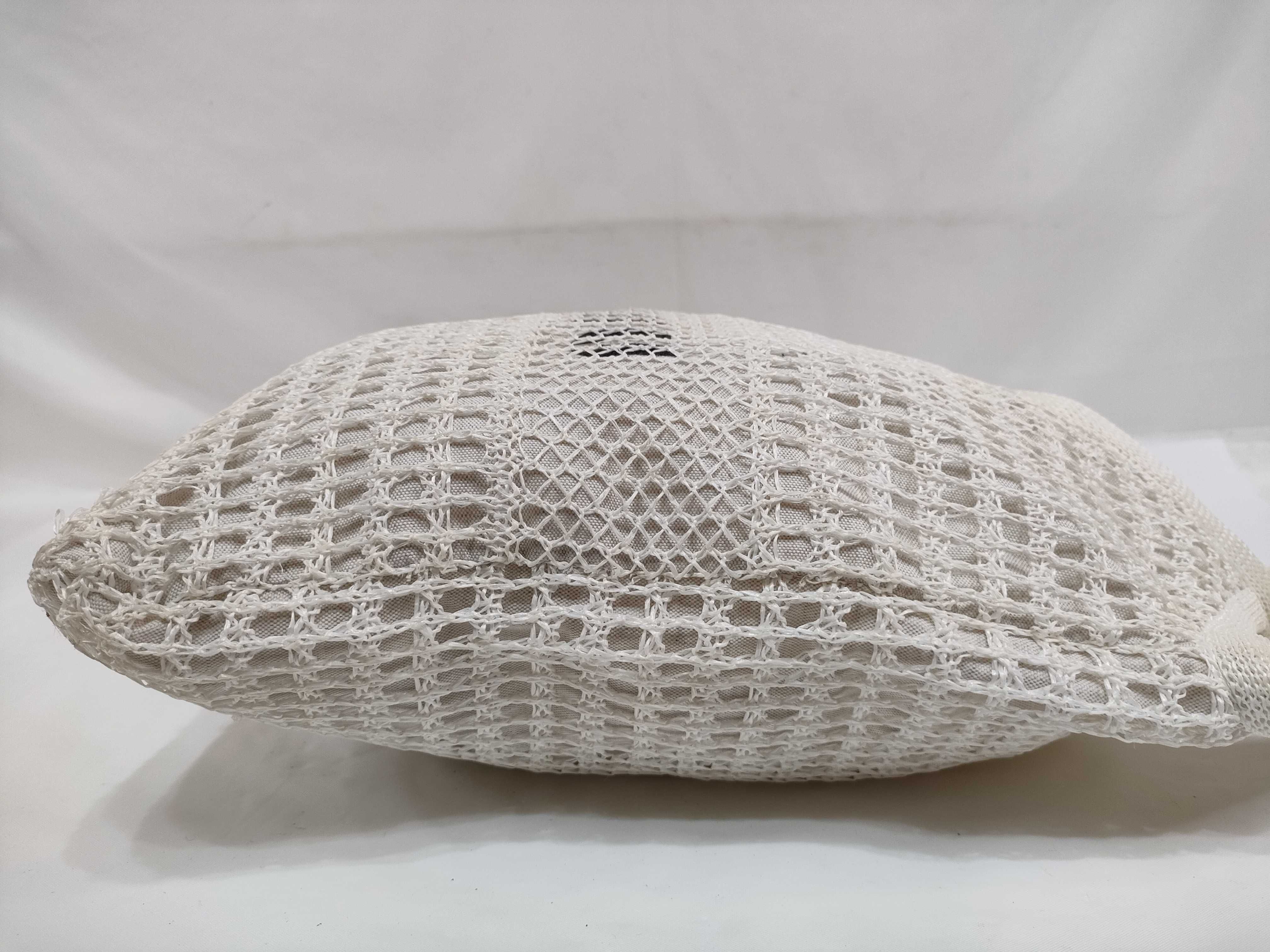 Ivy Raffia x Linen Tote Bag White 5BG231 Handbag — view 8