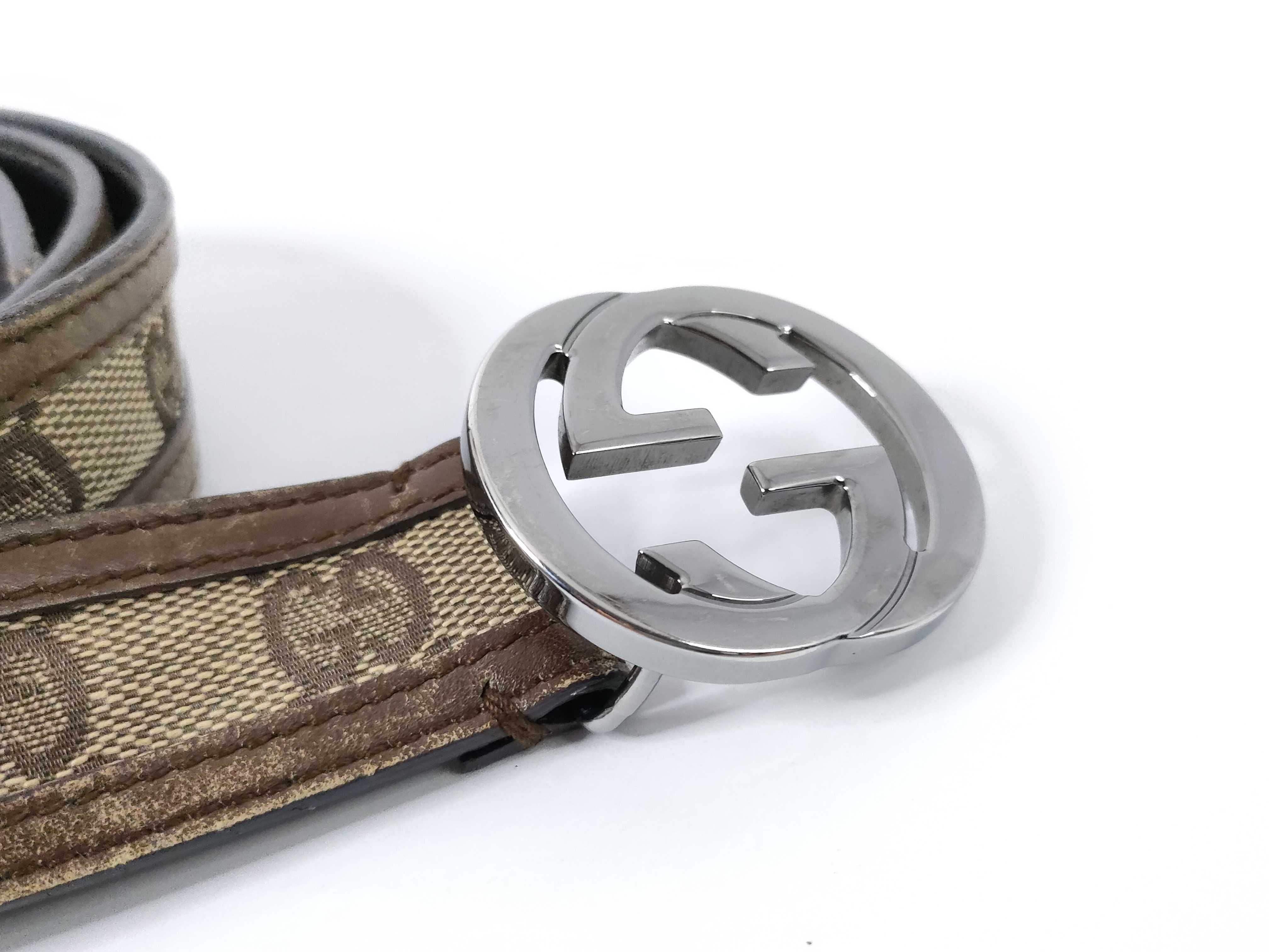 GG canvas belt, Gucci belt with GG pattern. — view 2