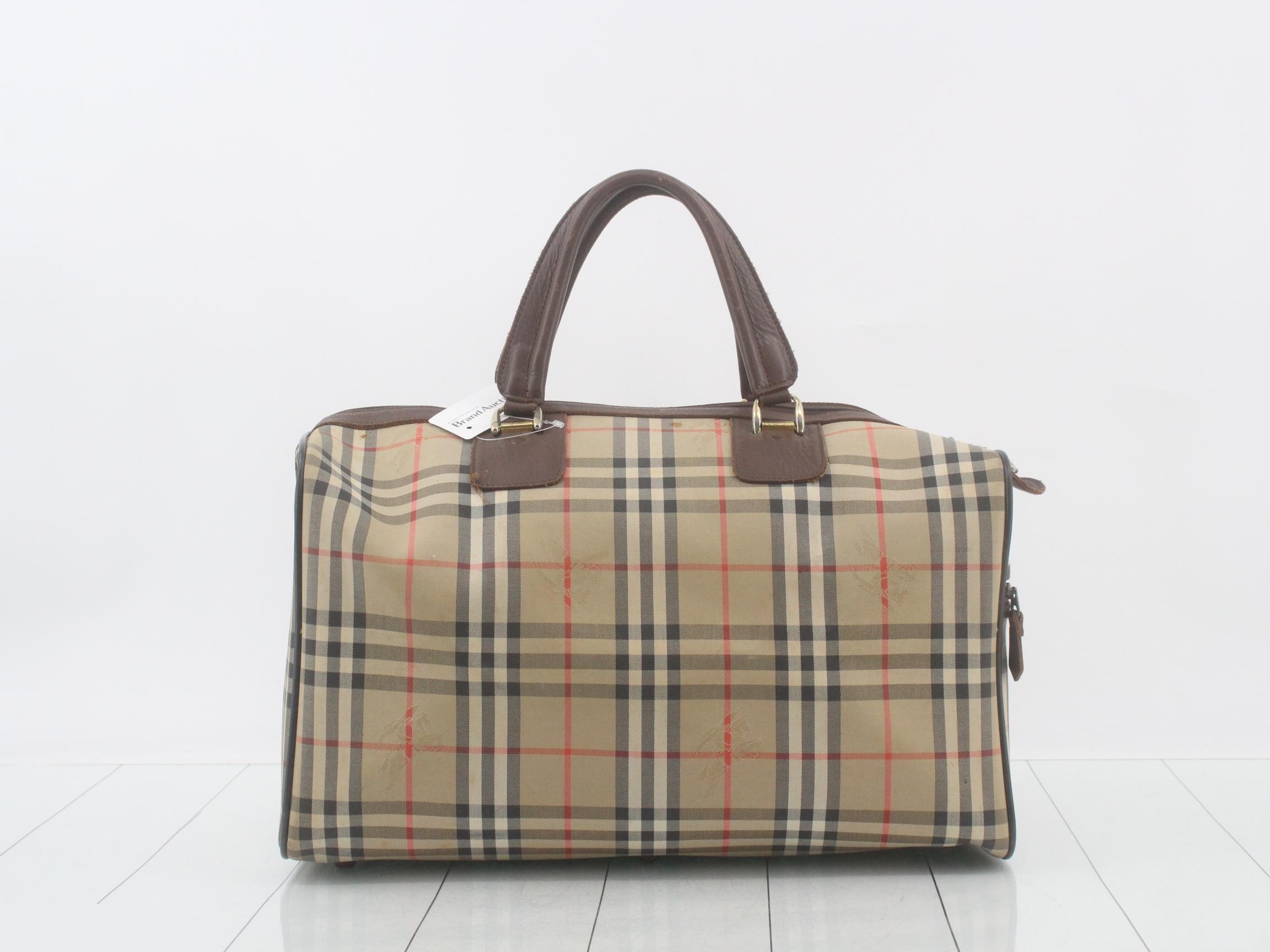 Burberrys Nova Check Pattern Boston Bag — view 2