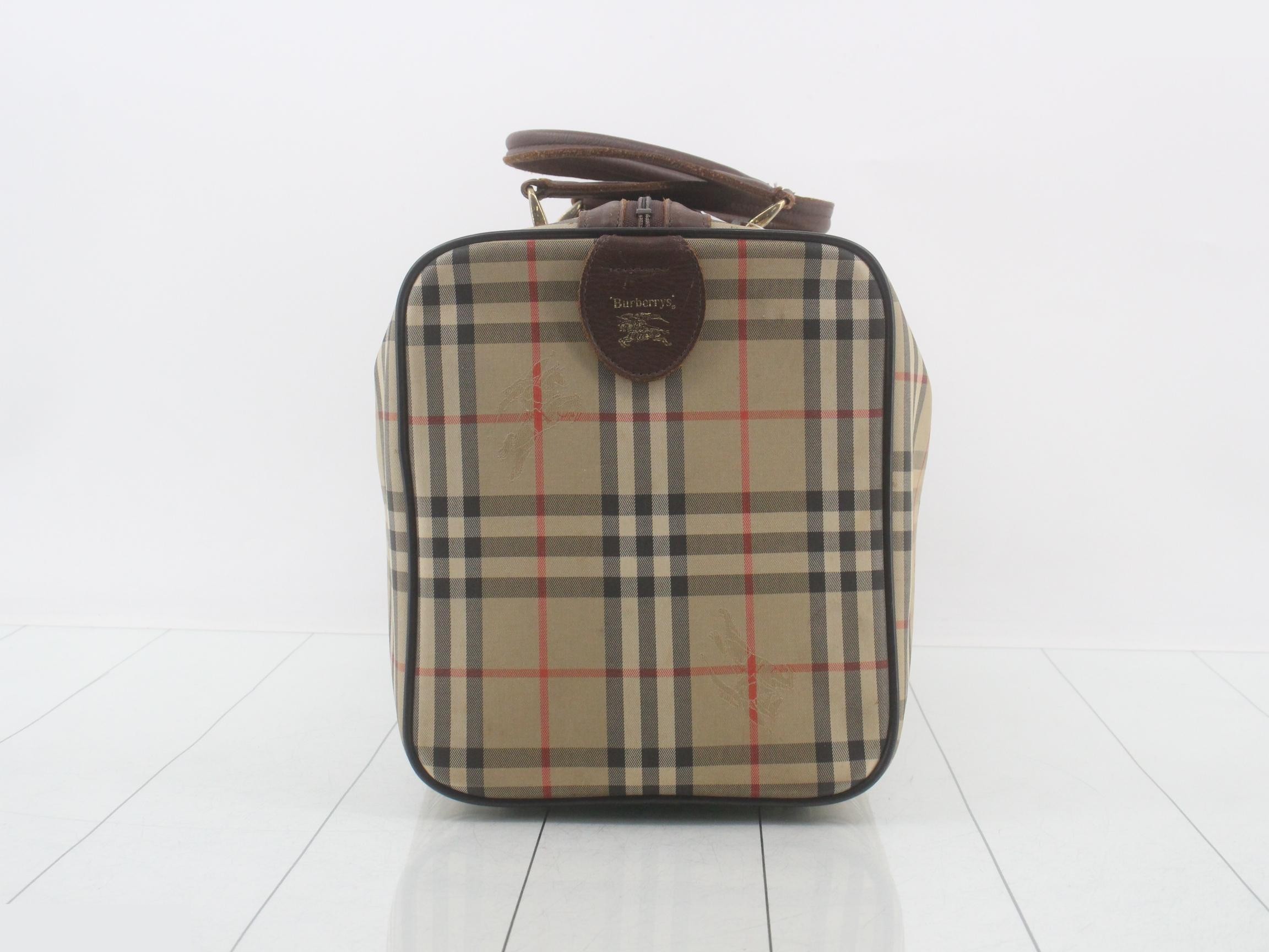 Burberrys Nova Check Pattern Boston Bag — view 3